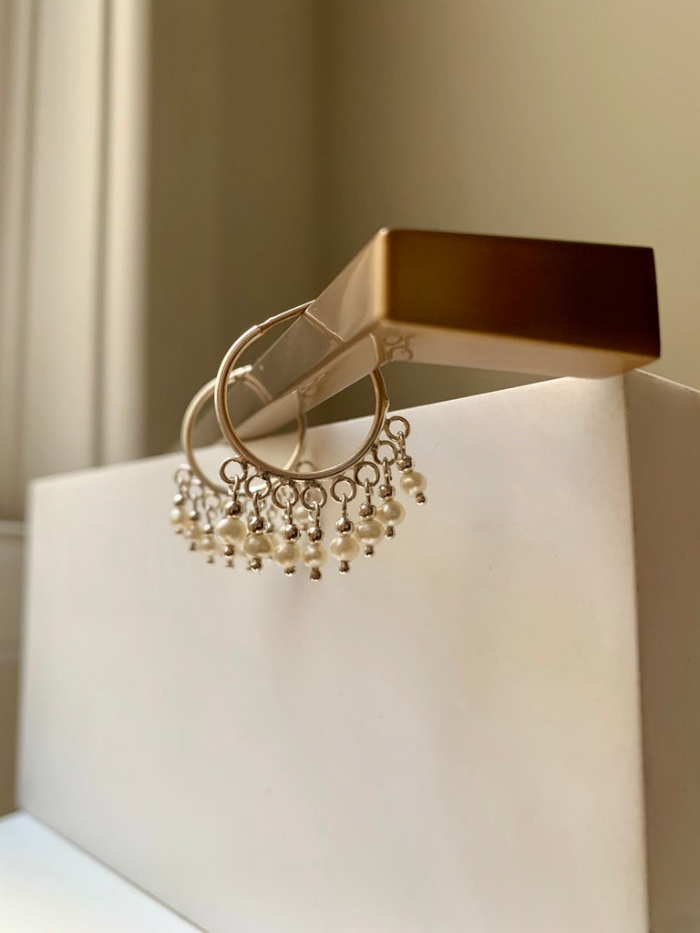 Gemstone Hoop Earrings
