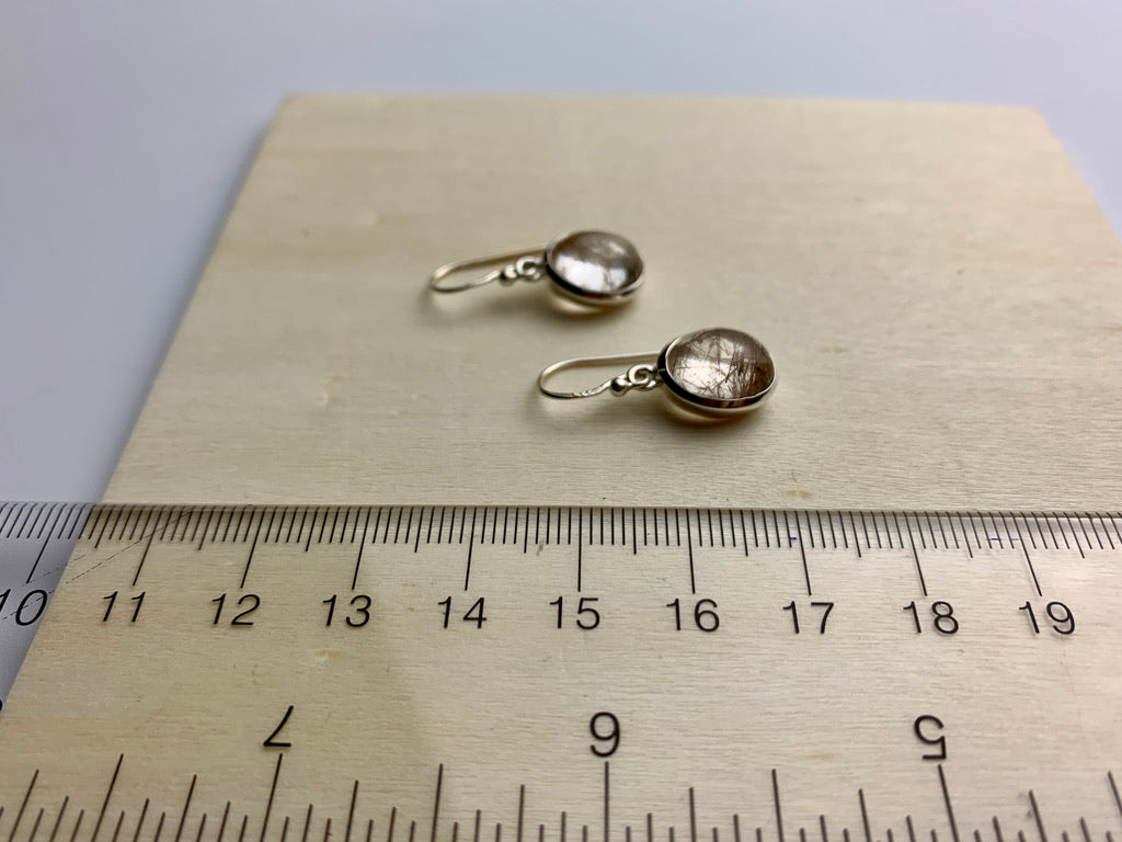 August Earrings- Rutilated Quartz