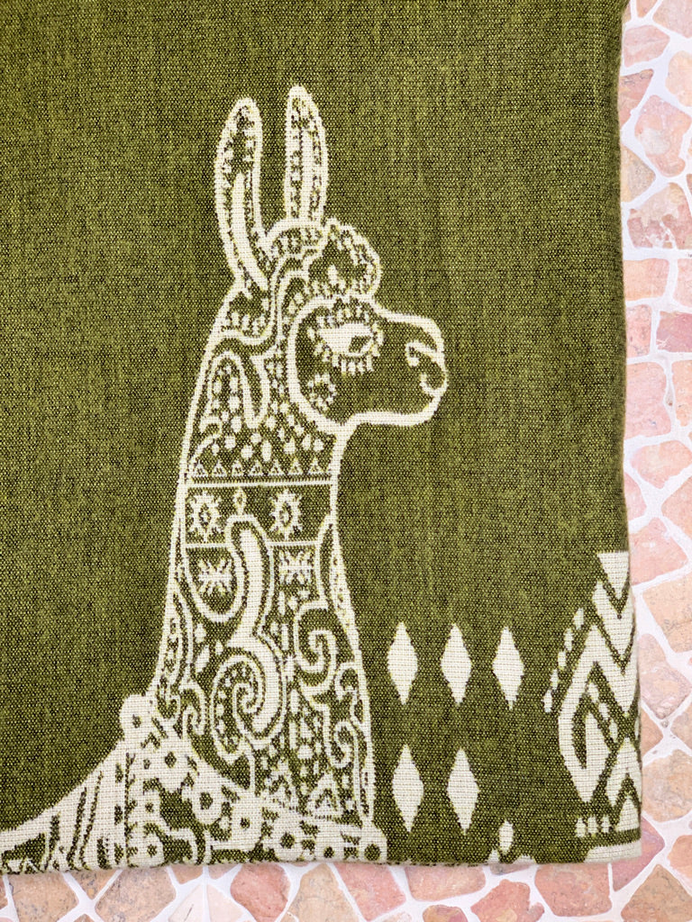 No Probllama Verde Reversible Blanket