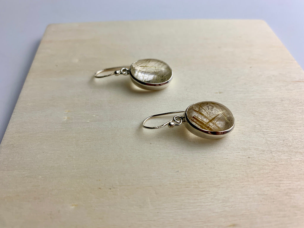 Augustine Earrings- Rutilated Quartz