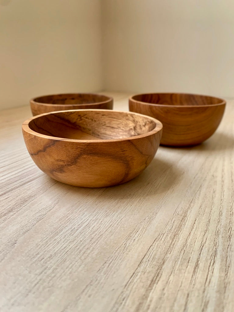Rounded Wooden Bowl 3.75cm