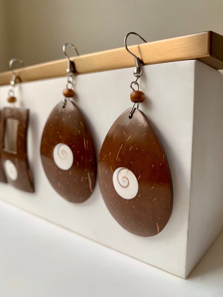 Coconut Shell Earring