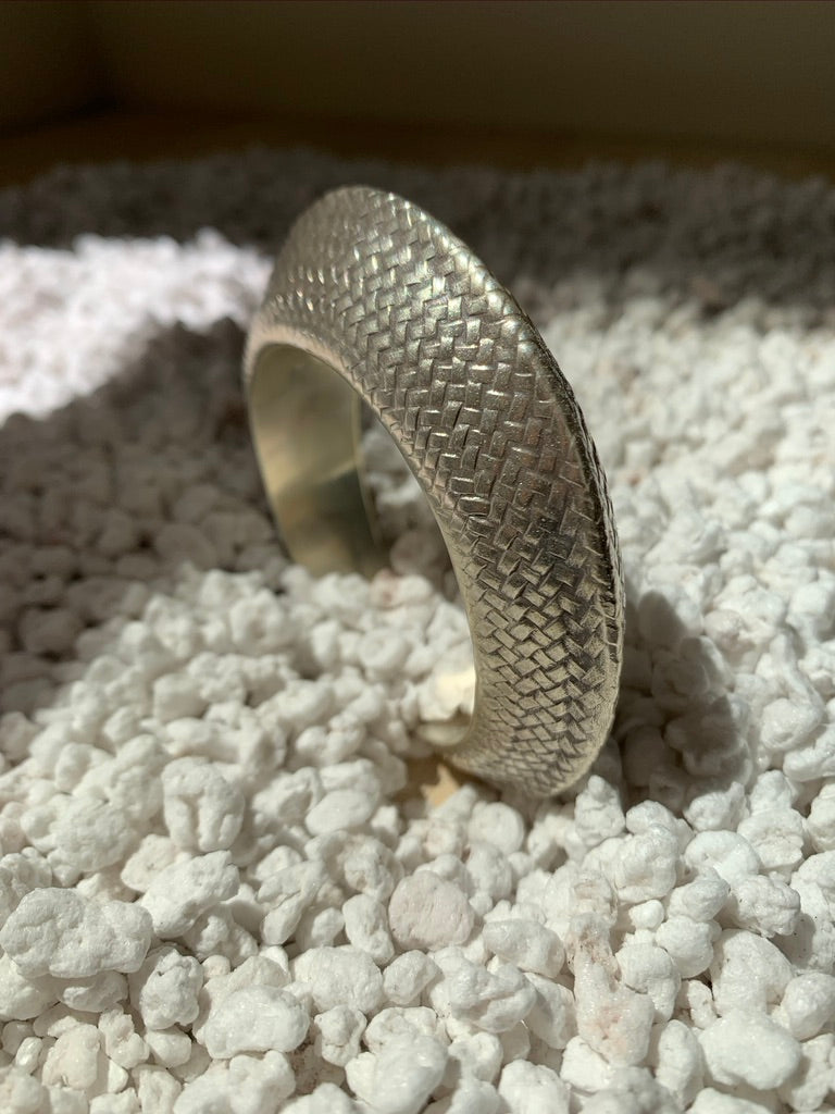 Weaved Silver Cuff Bracelet