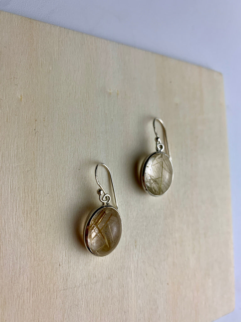 Augustine Earrings- Rutilated Quartz