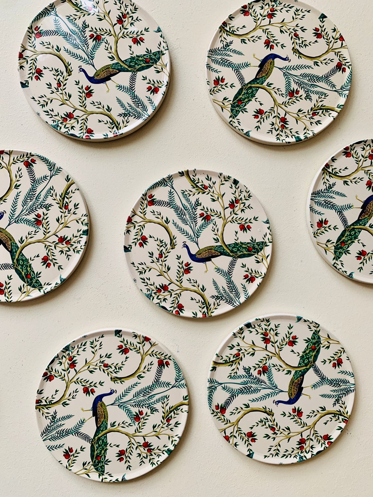 Pretty Peacock Coasters