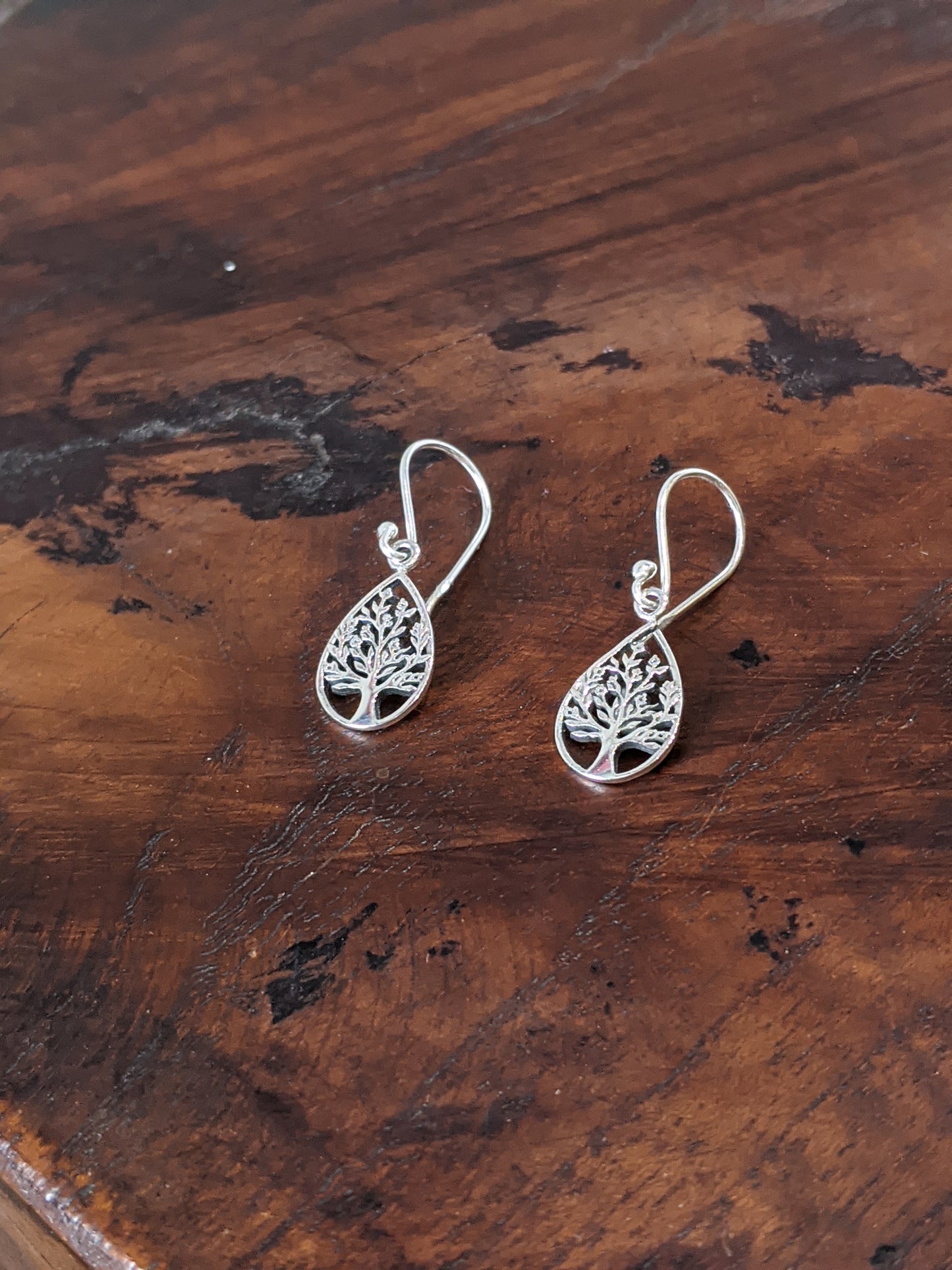 Tree of life teardrop earring