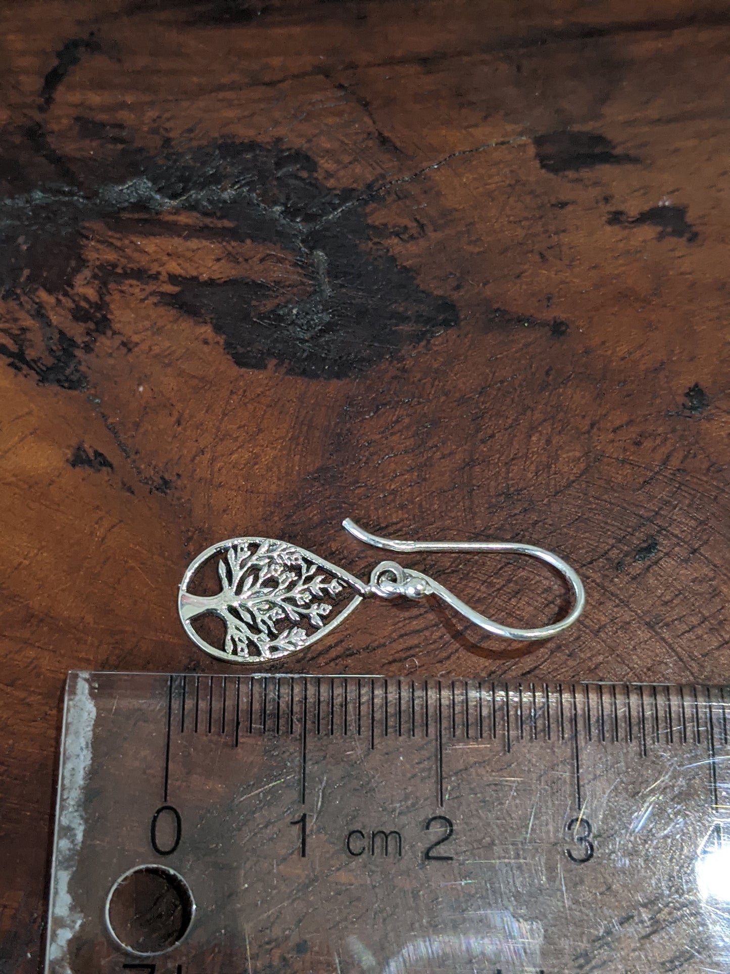 Tree of life teardrop earring