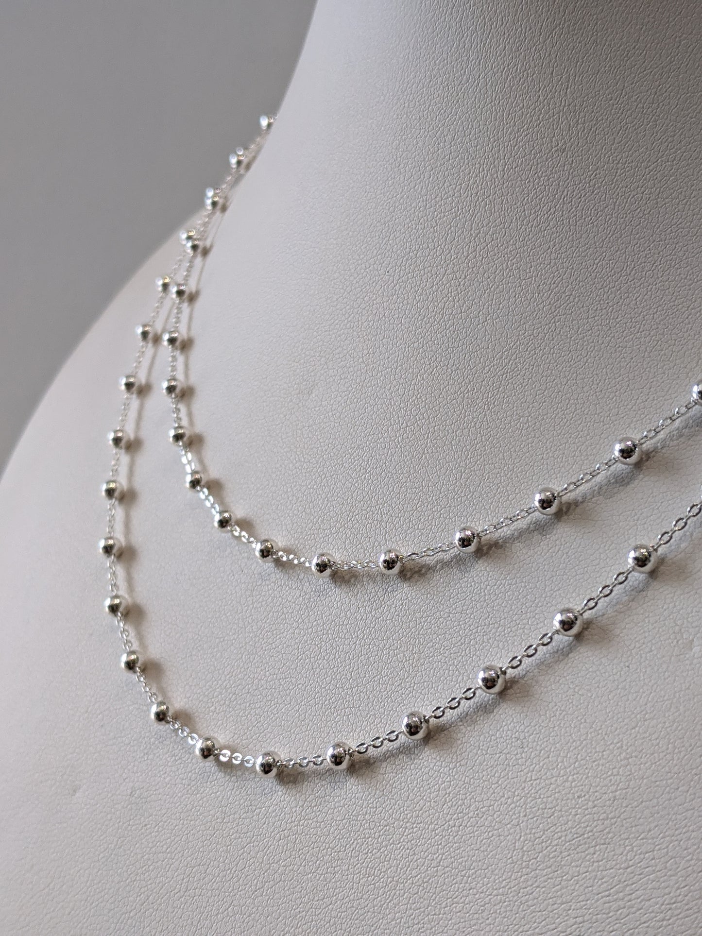 Silver Satellite Necklace - Chain link