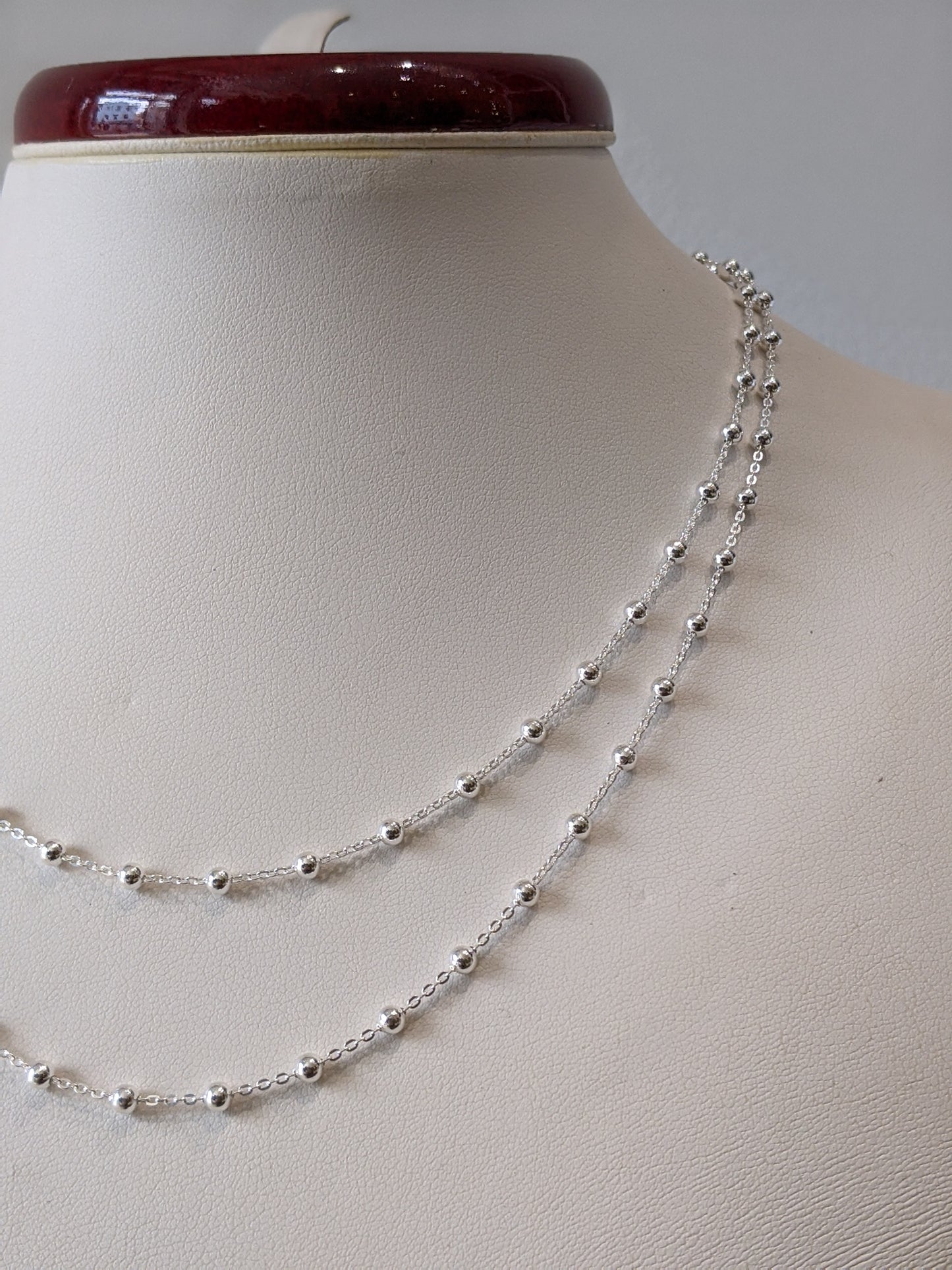Silver Satellite Necklace - Chain link