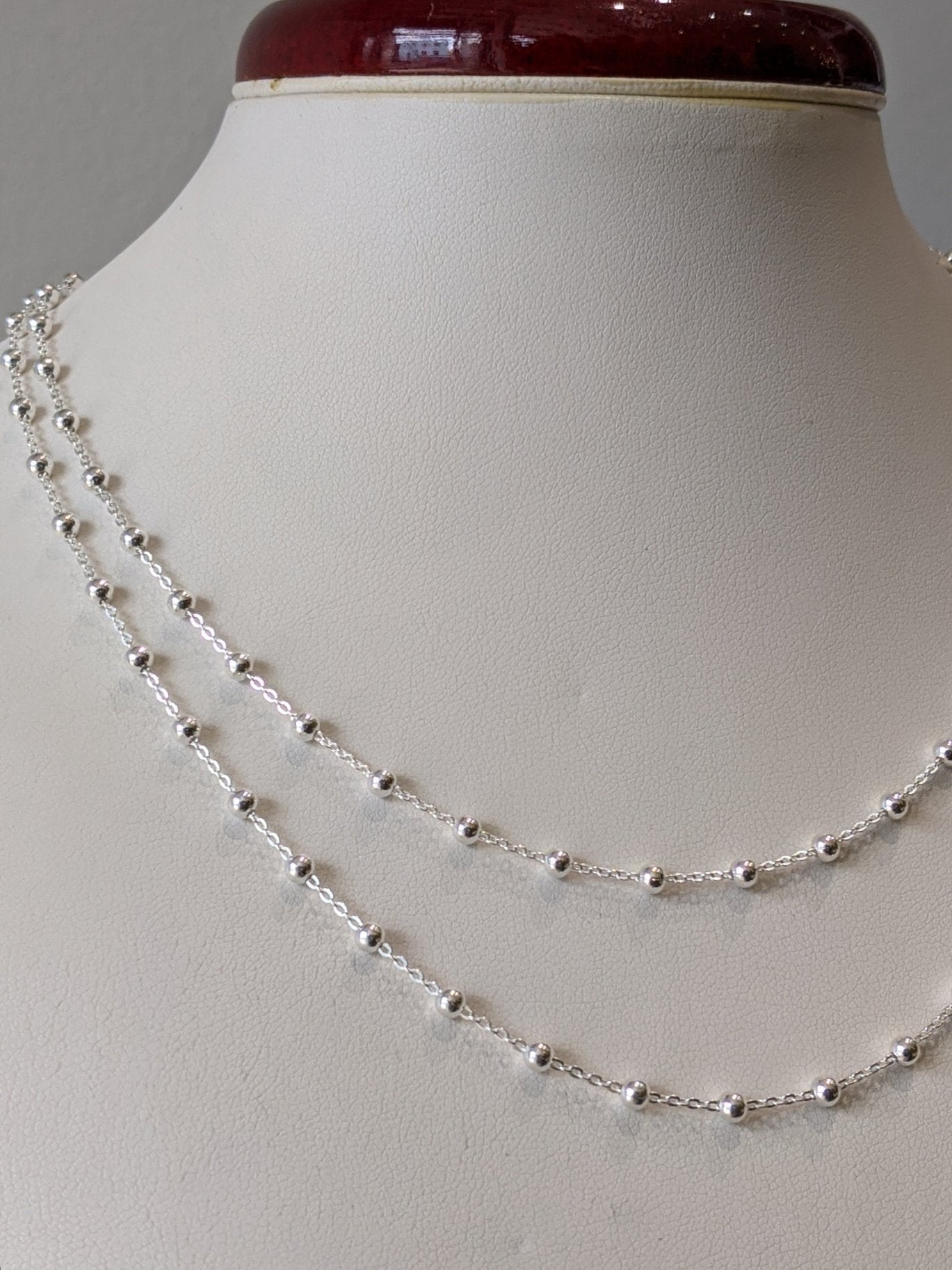 Silver Satellite Necklace - Chain link