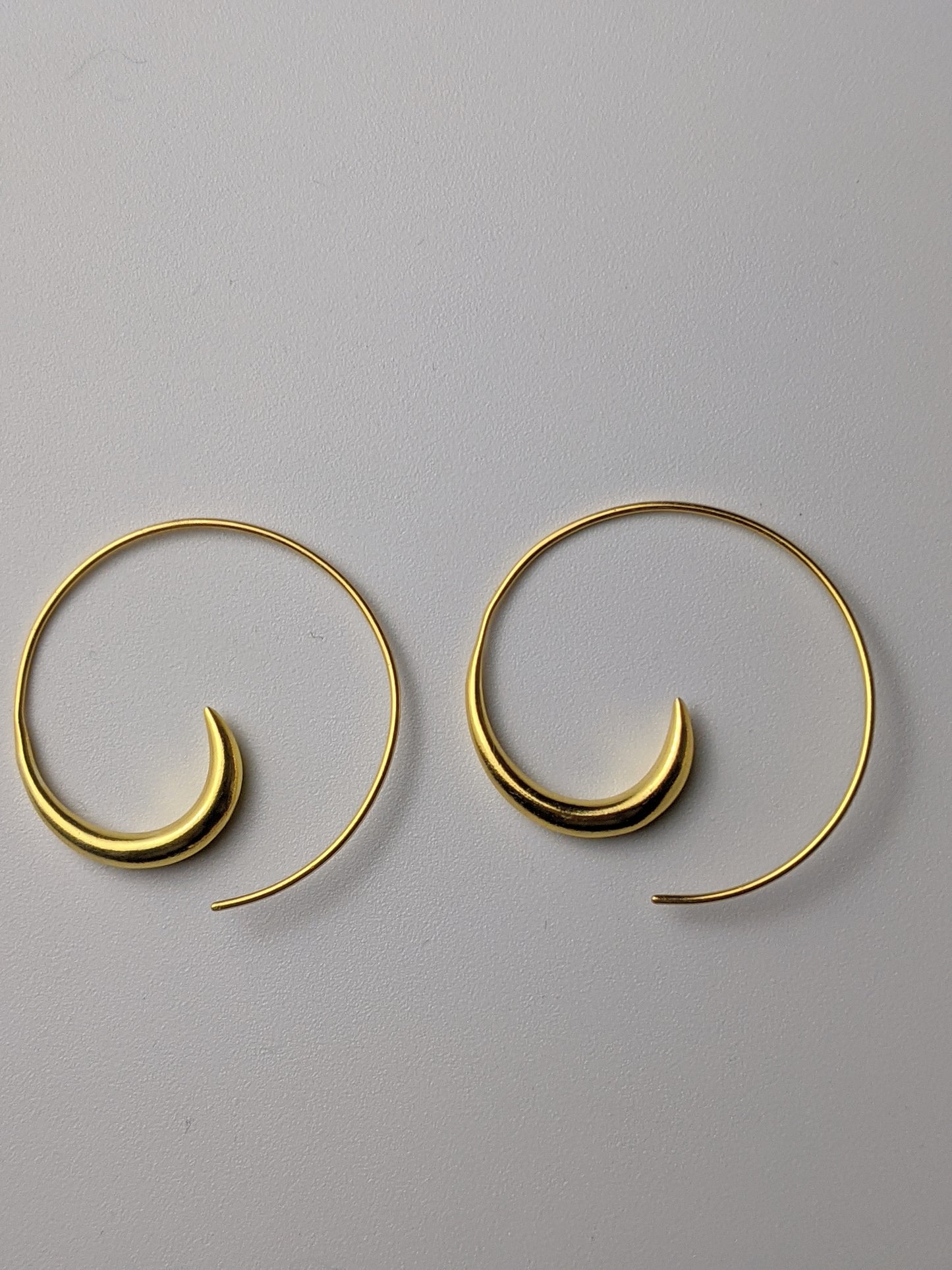Gold Plated Spiral Hoop - Large