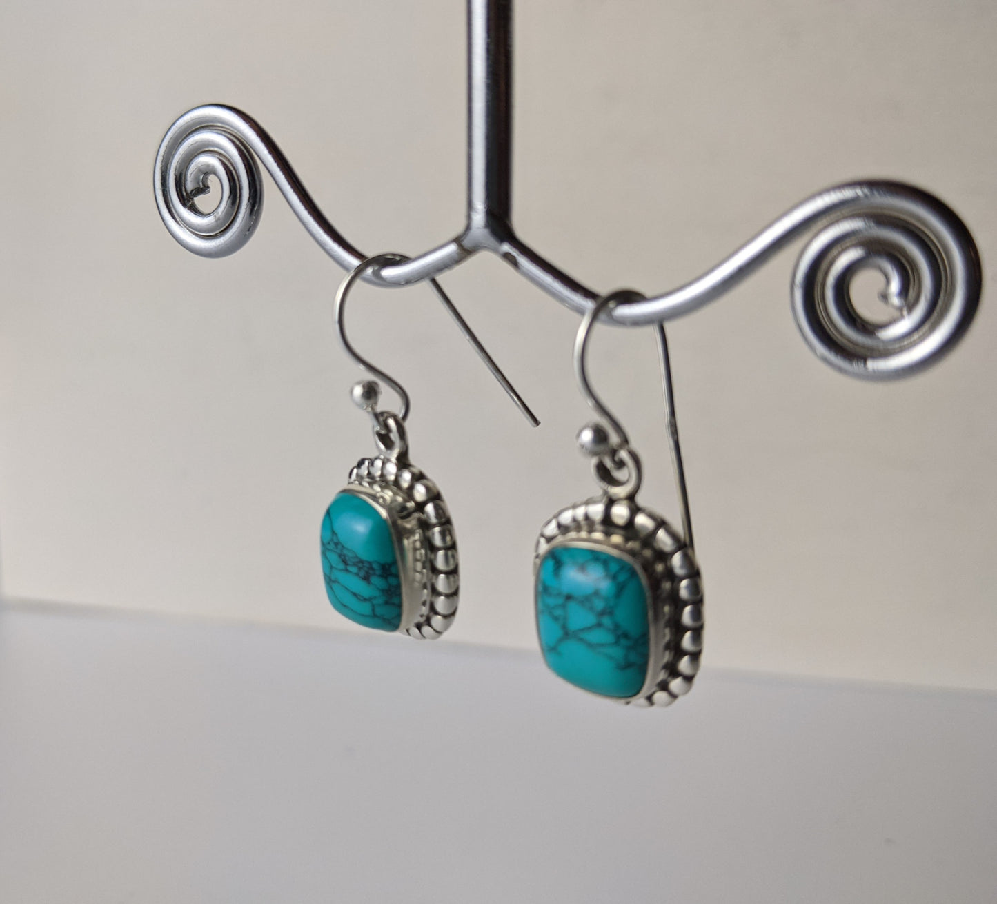 Turquoise Earrings- Silver