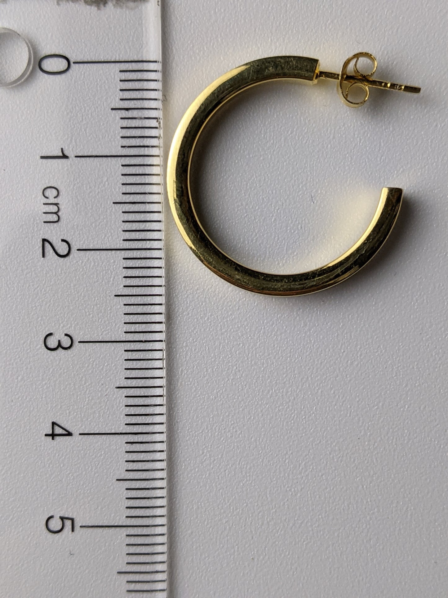 Square Cut Gold Plated Hoop