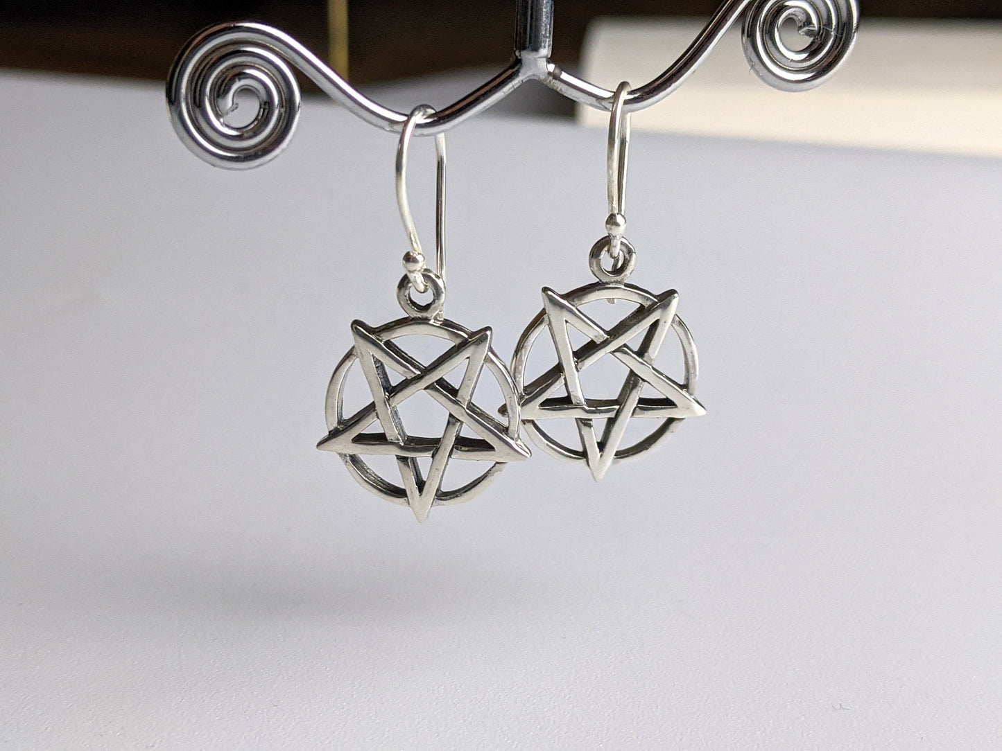 Pentagram Earrings Silver