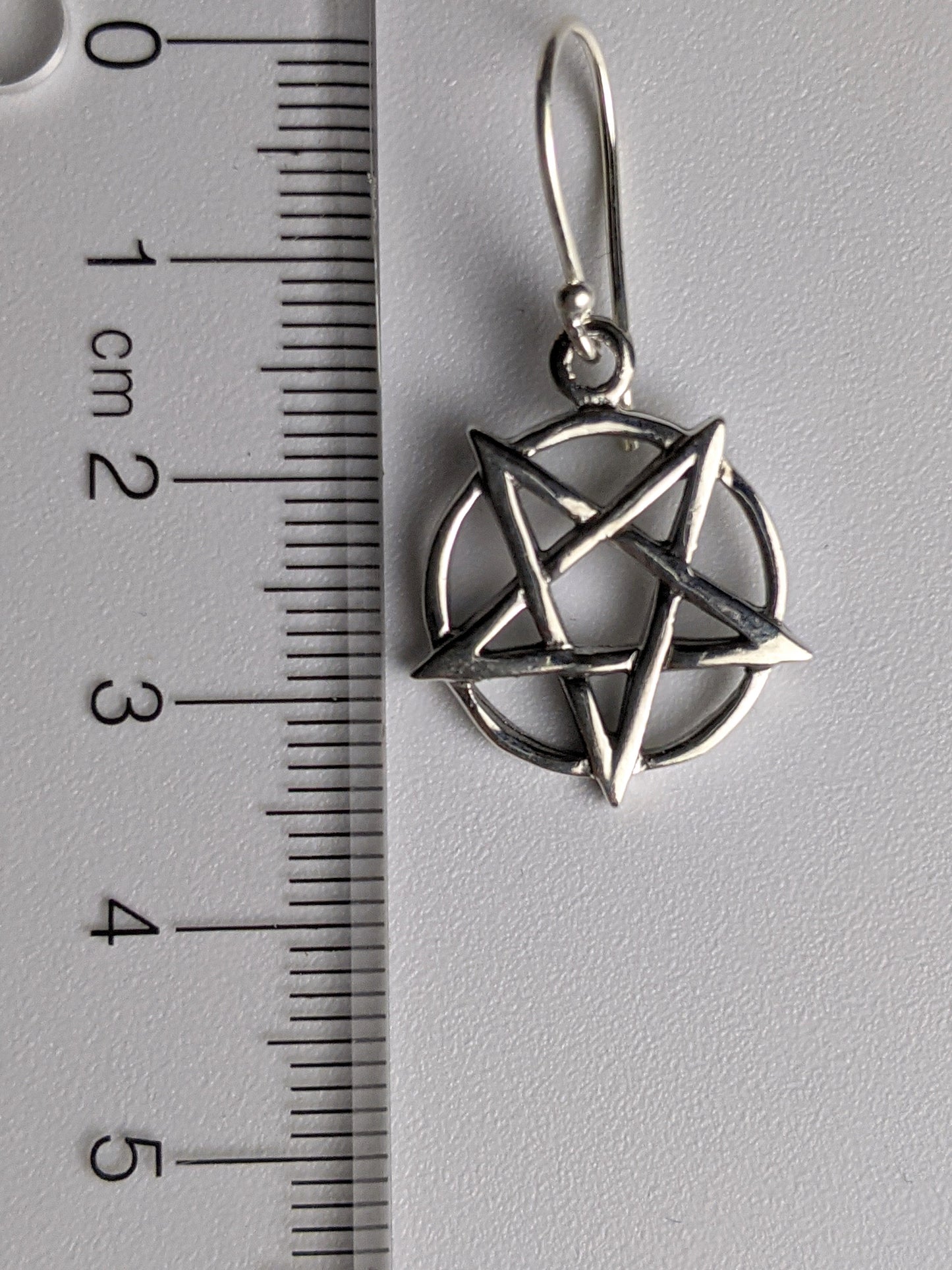 Pentagram Earrings Silver