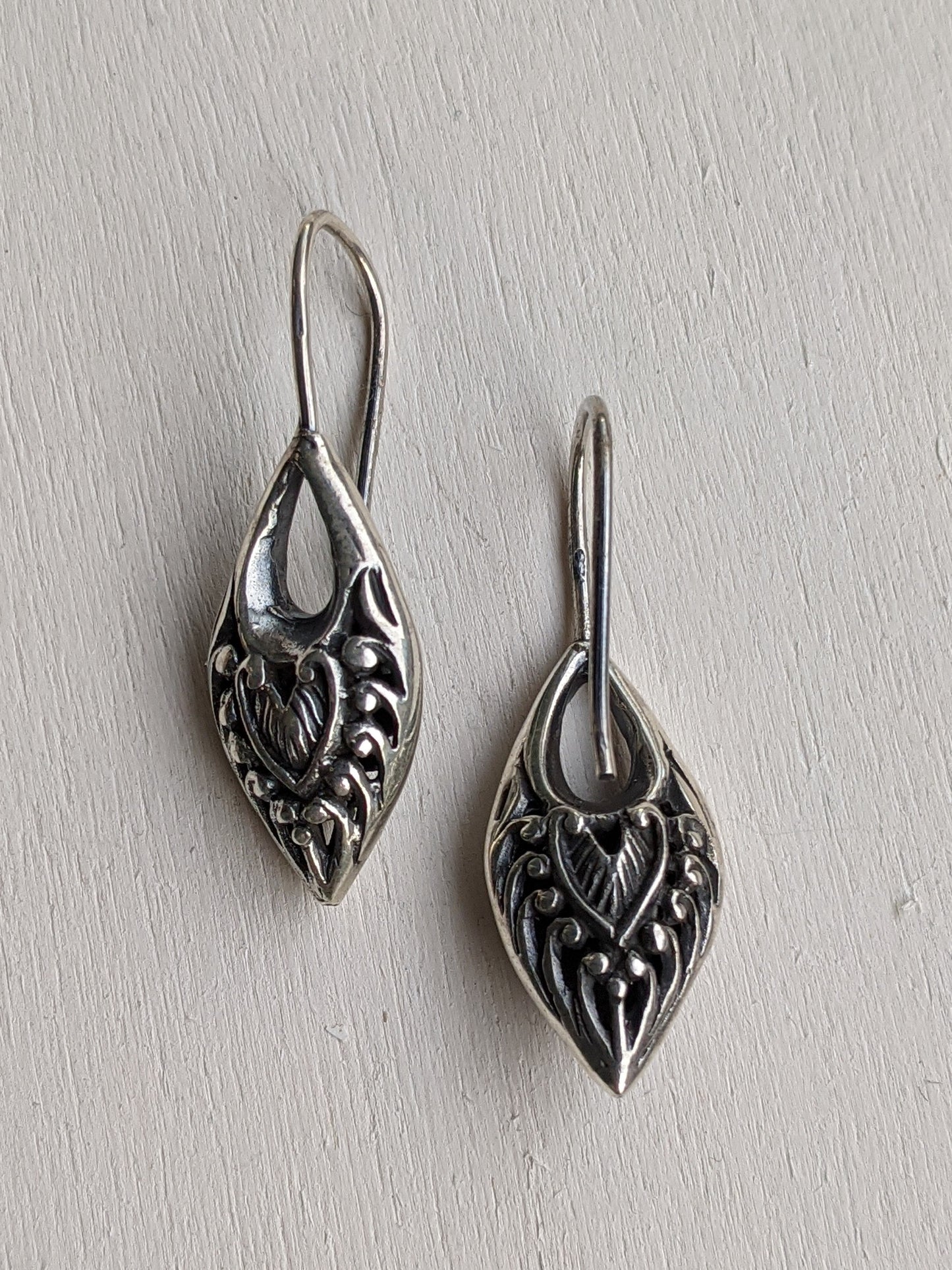 Silver Dagger Style earrings