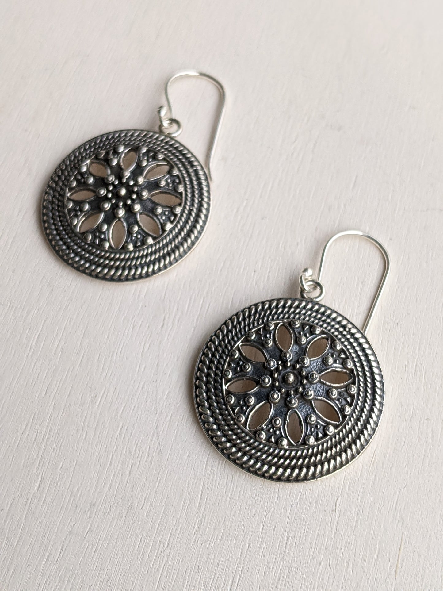 The Black Flower Earring