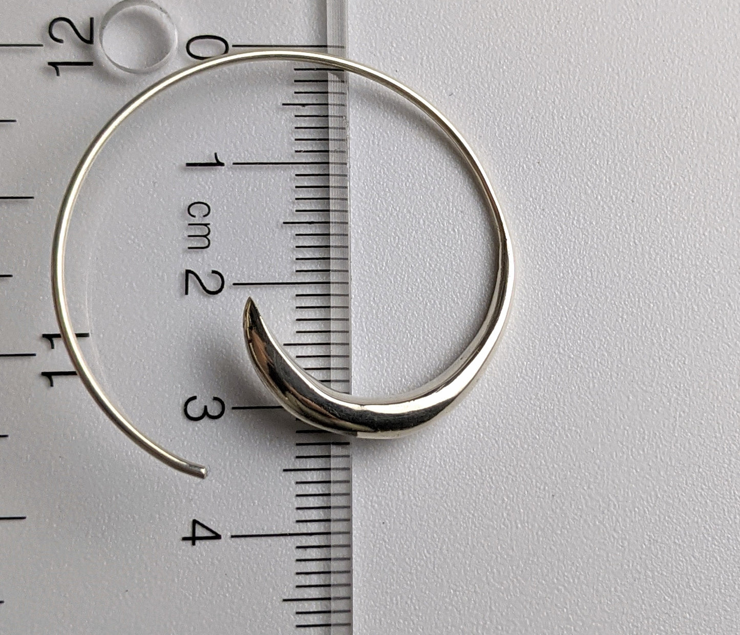 Silver Spiral Hoop