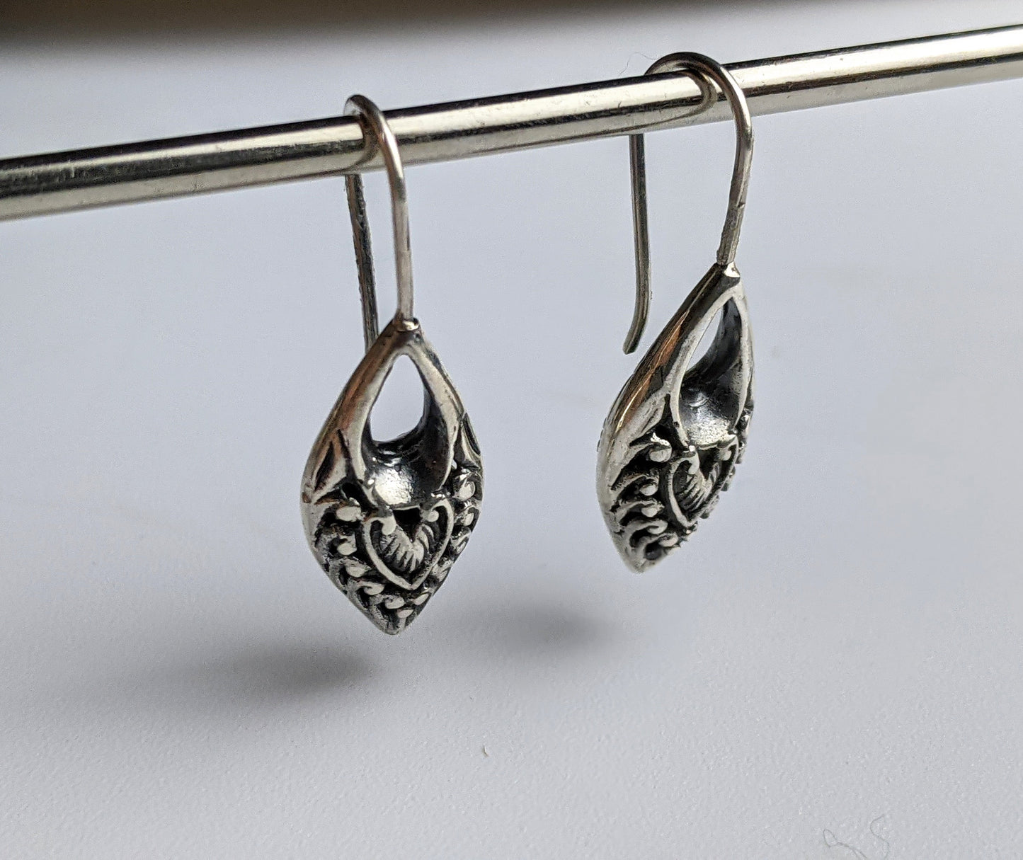 Silver Dagger Style earrings