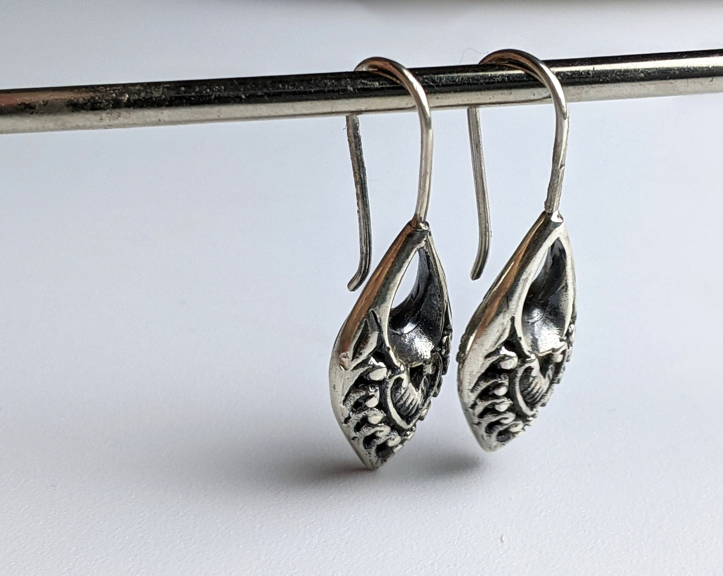 Silver Dagger Style earrings