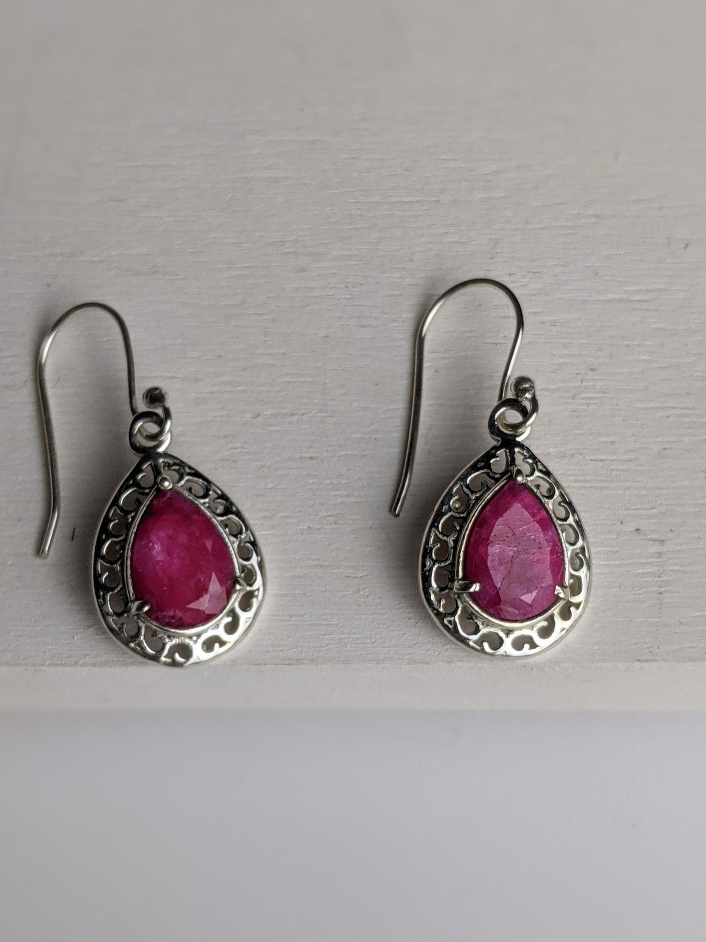 Ruby Teardrop Earrings