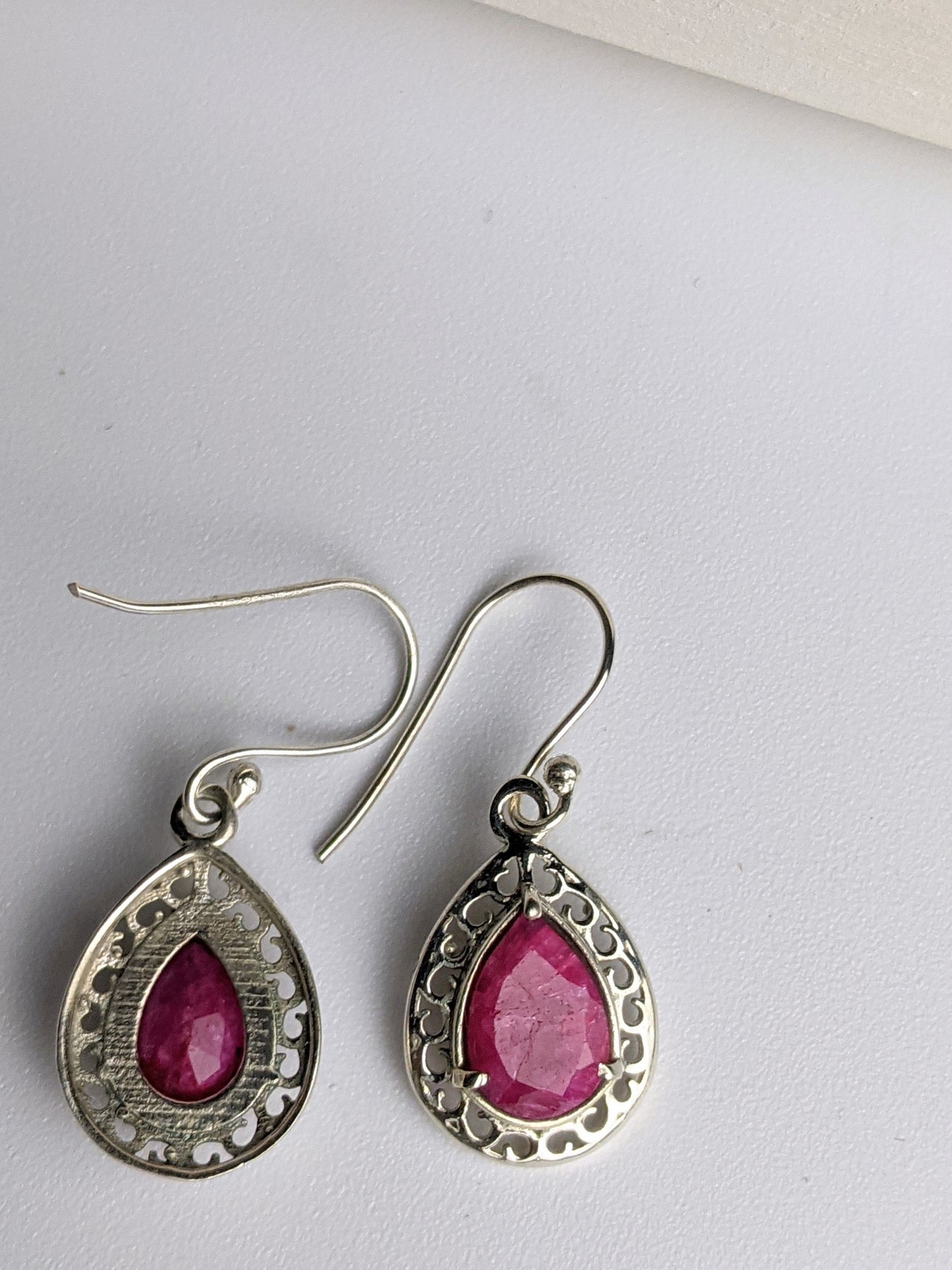 Ruby Teardrop Earrings