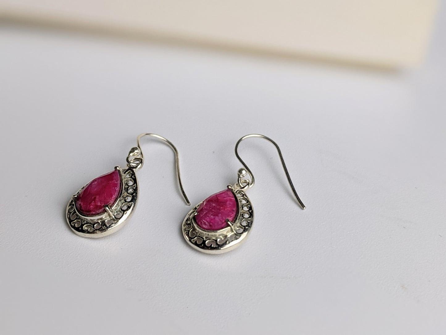 Ruby Teardrop Earrings