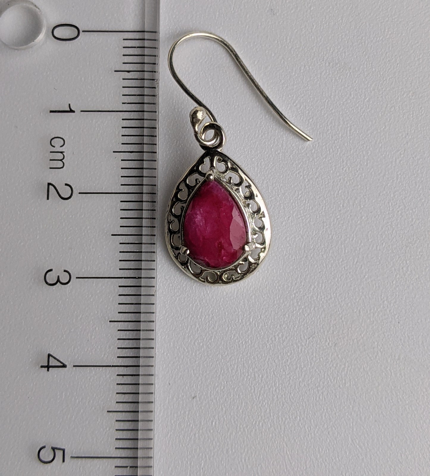 Ruby Teardrop Earrings