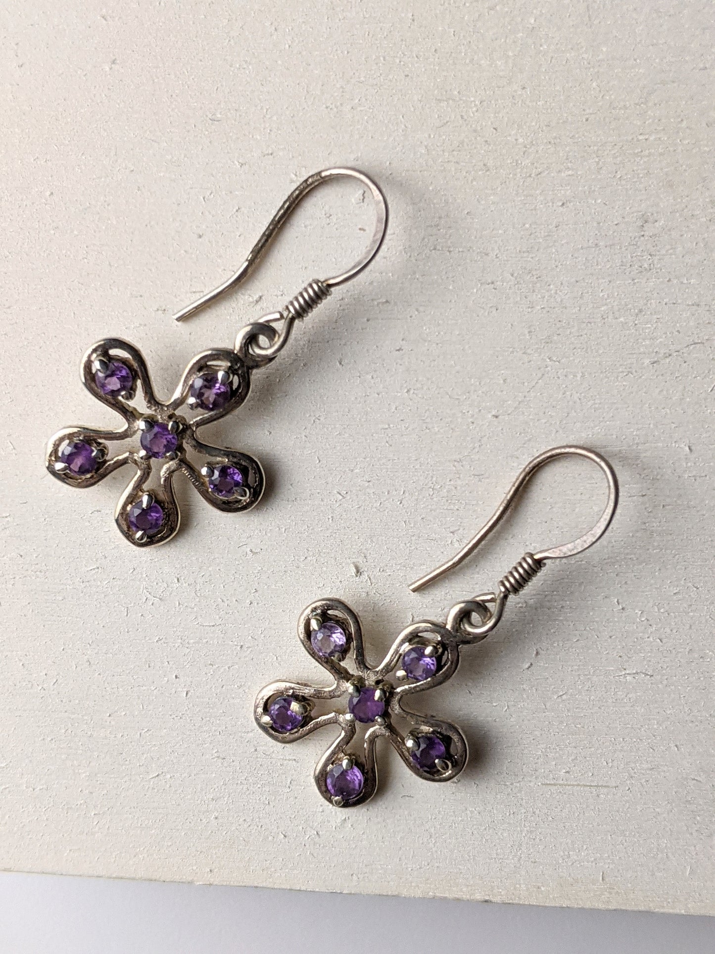 Flower Power Earring - Amethyst