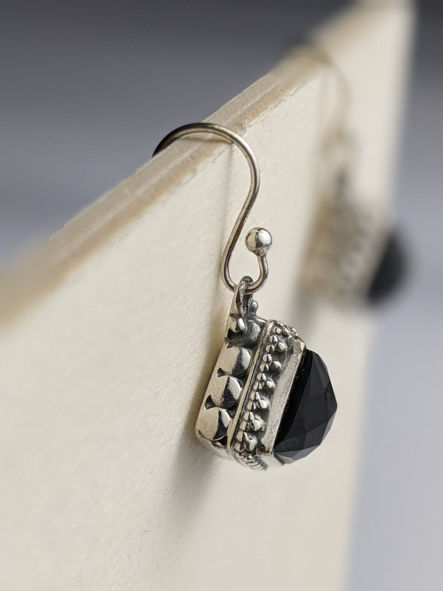 Onyx Faceted Earrings