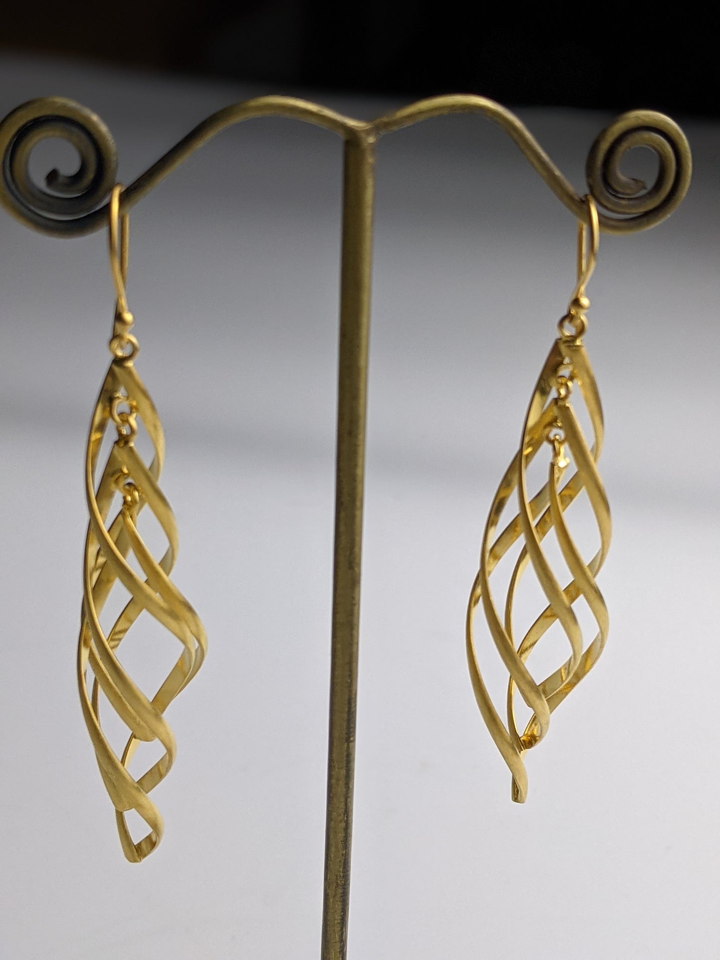 Spiral Dance Earrings- Gold Plated