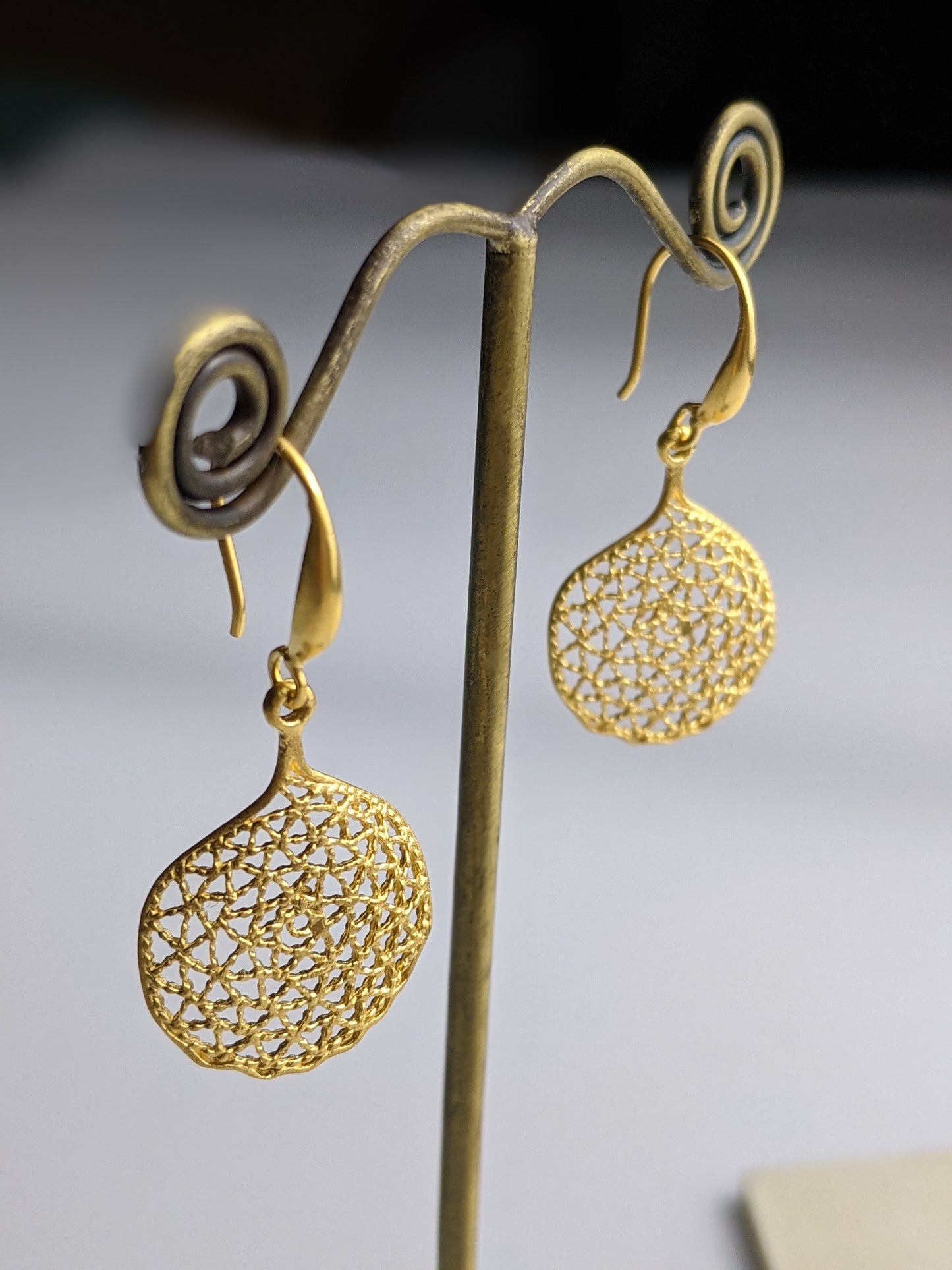 Golden Web Earrings
