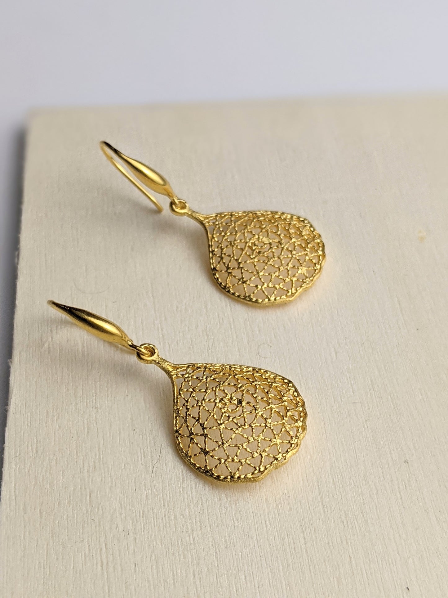 Golden Web Earrings
