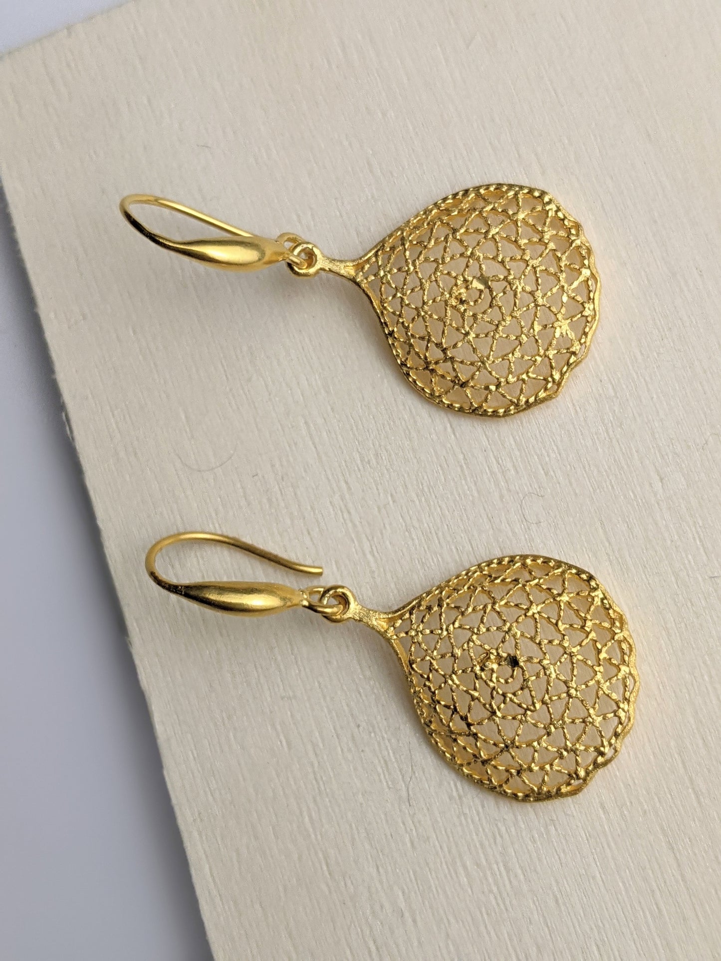 Golden Web Earrings