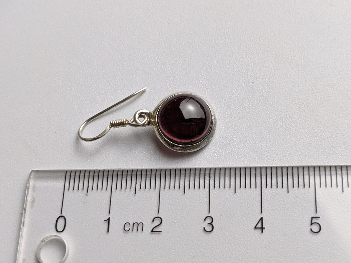 Rondelle Earrings- Garnet