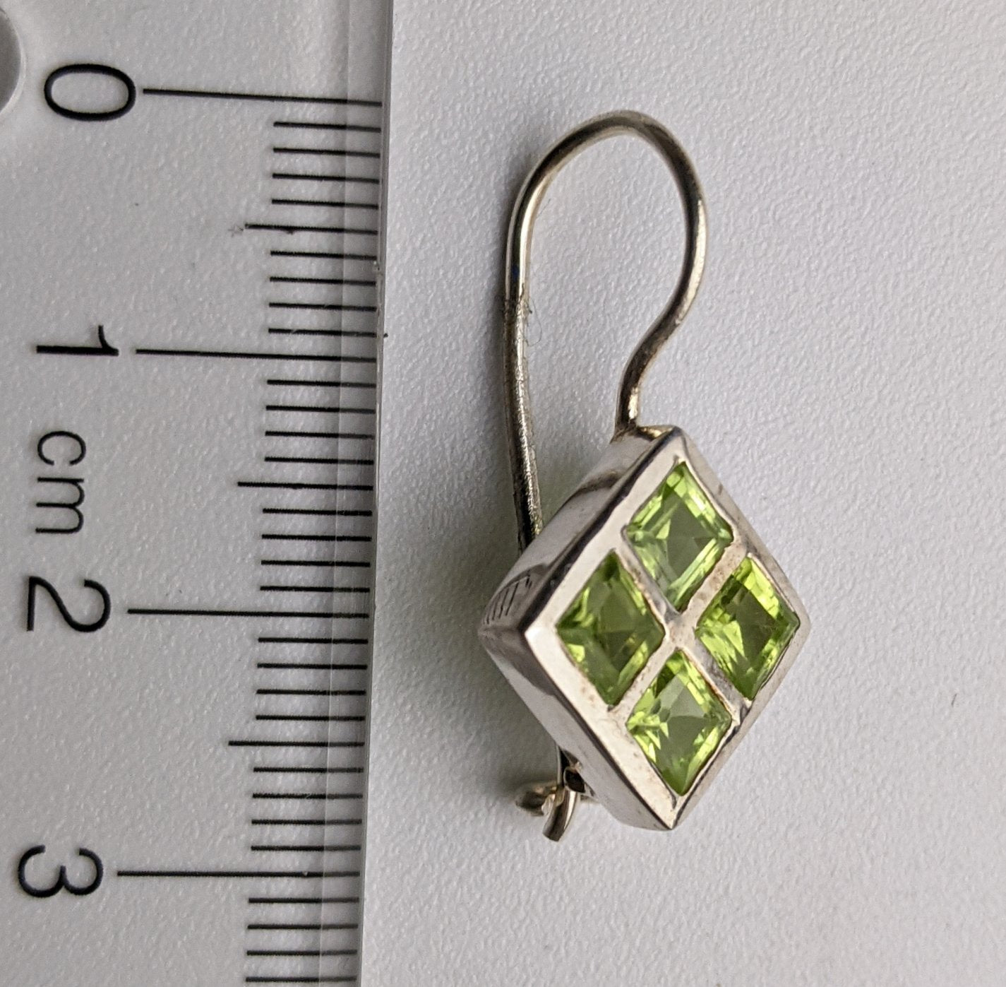 Cubic Delight- Peridot Earring