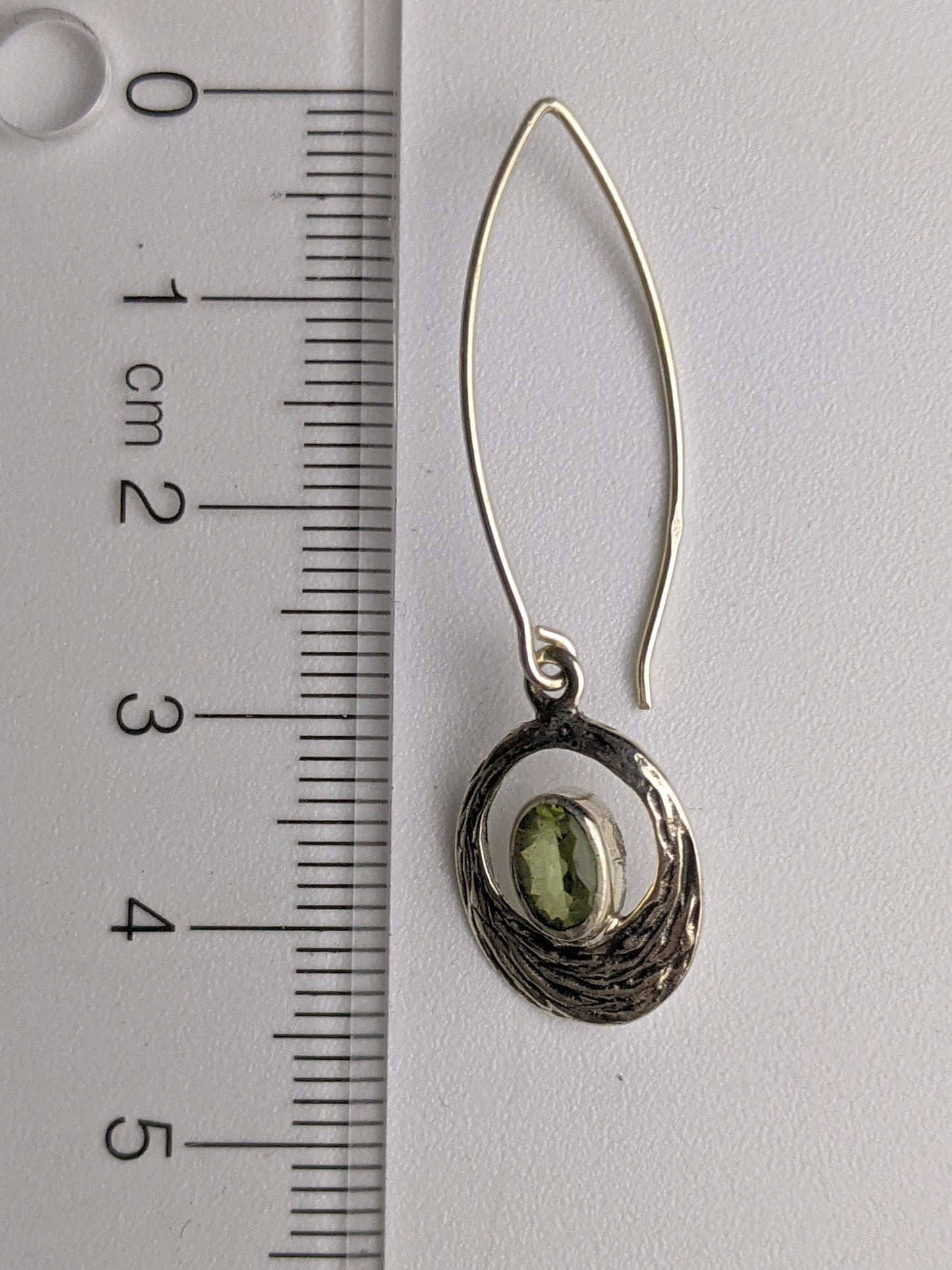 Long Drop Peridot Earrings