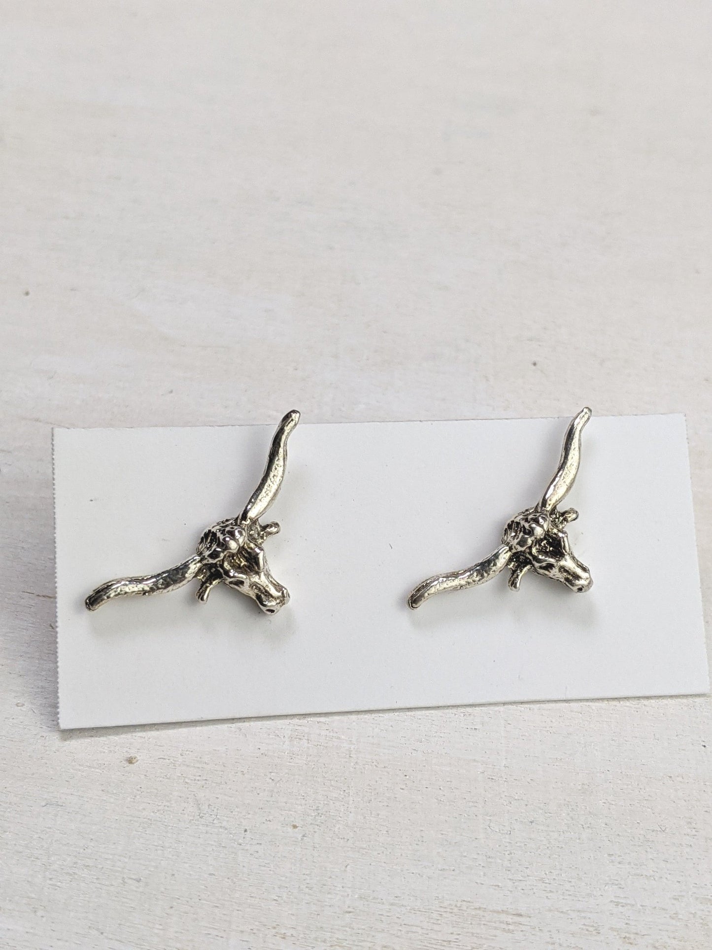 Highland Bull Skull Stud Earrings