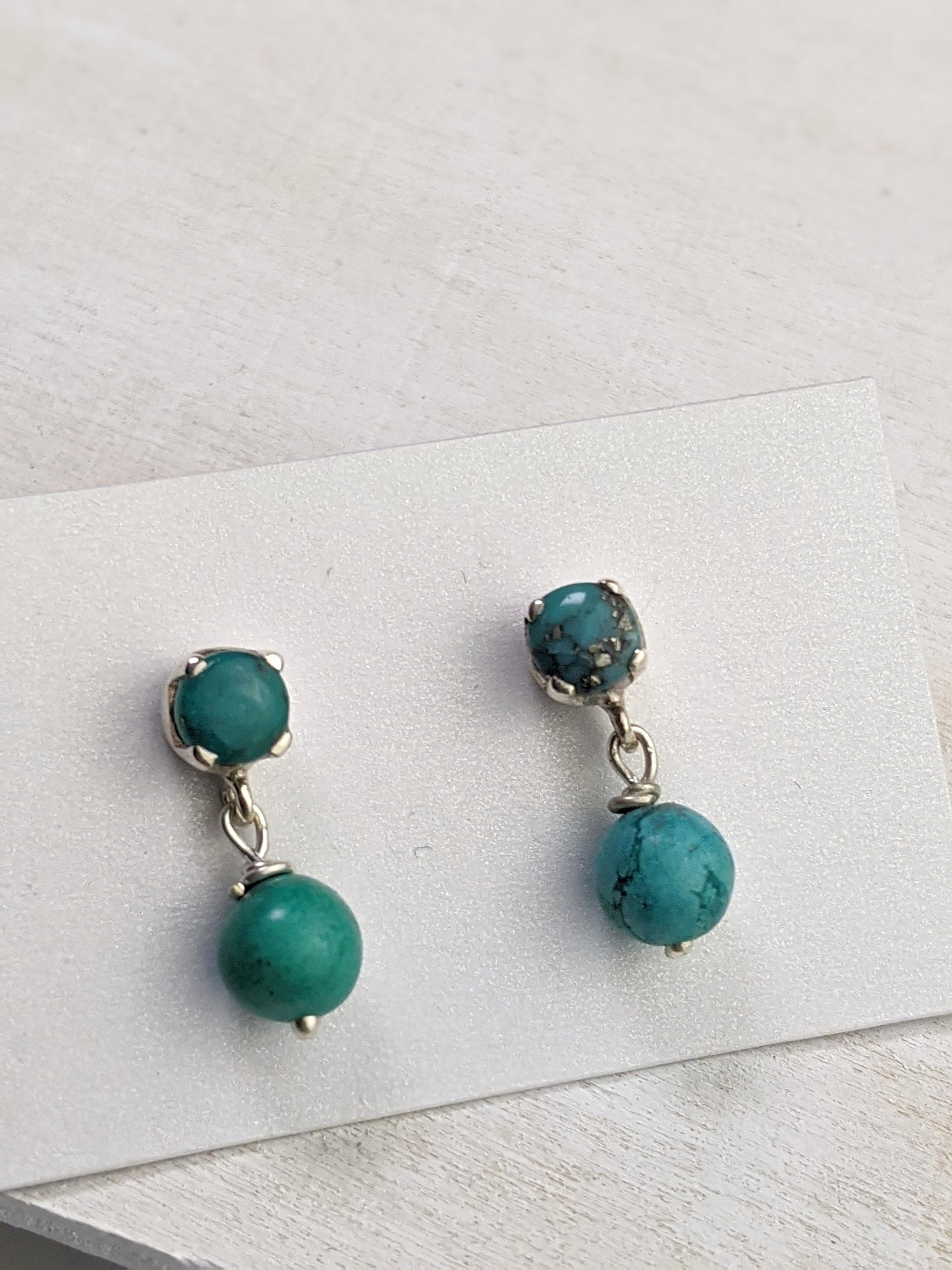 Turquoise Drop Studs