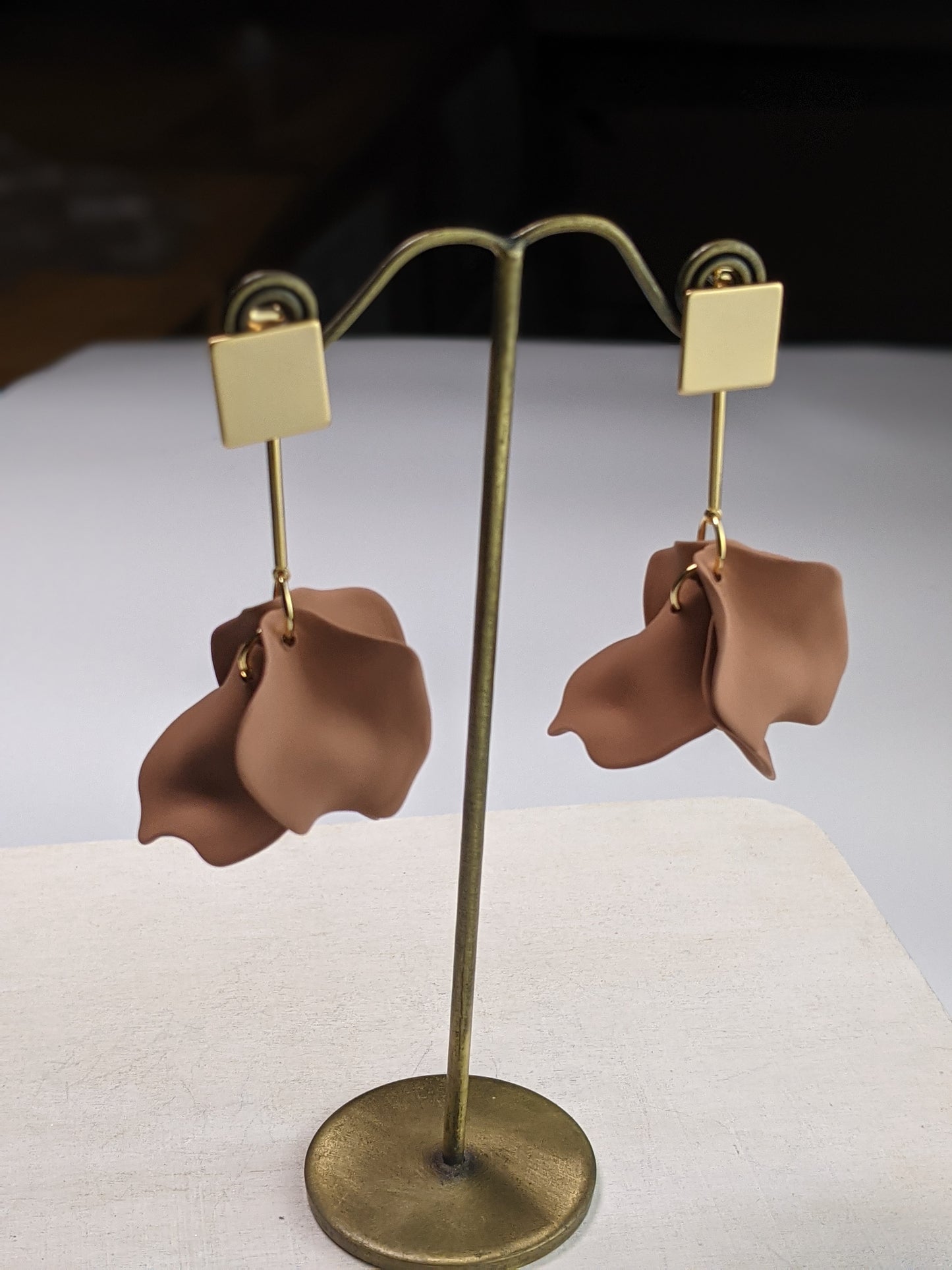 Matte Petal Earrings Blush