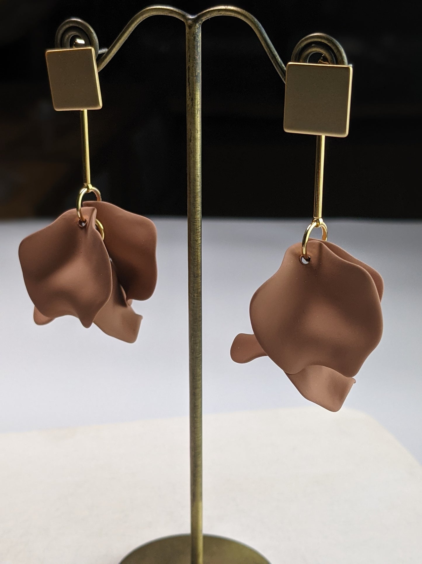 Matte Petal Earrings Blush