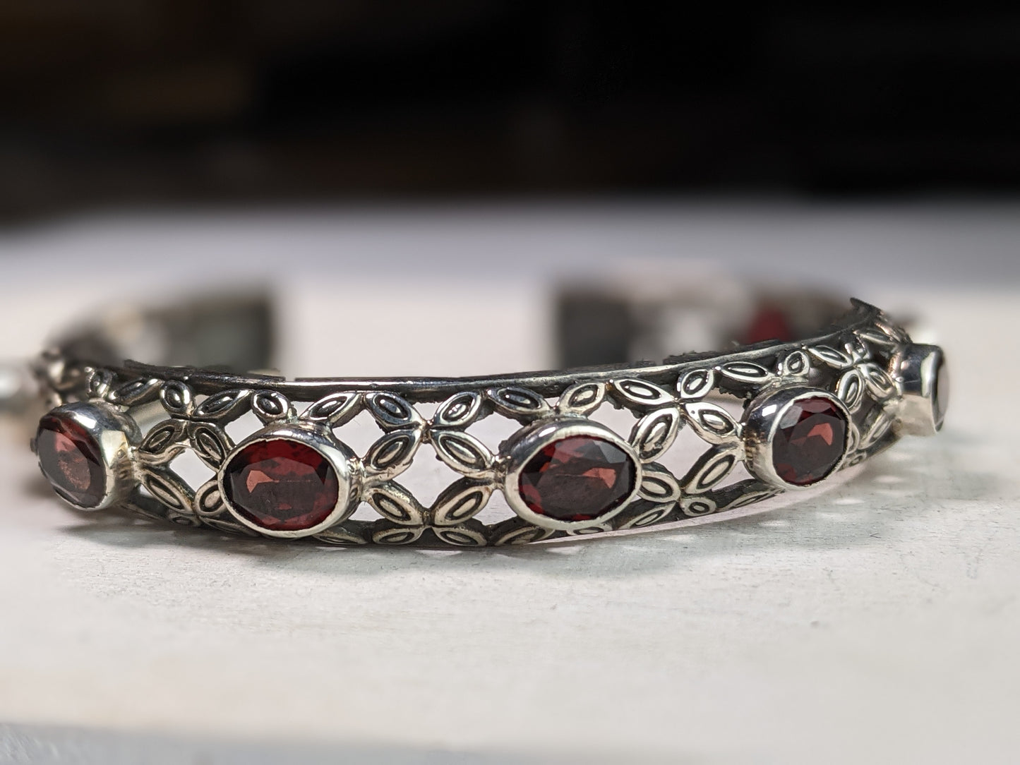 XOXO Garnet Cuff
