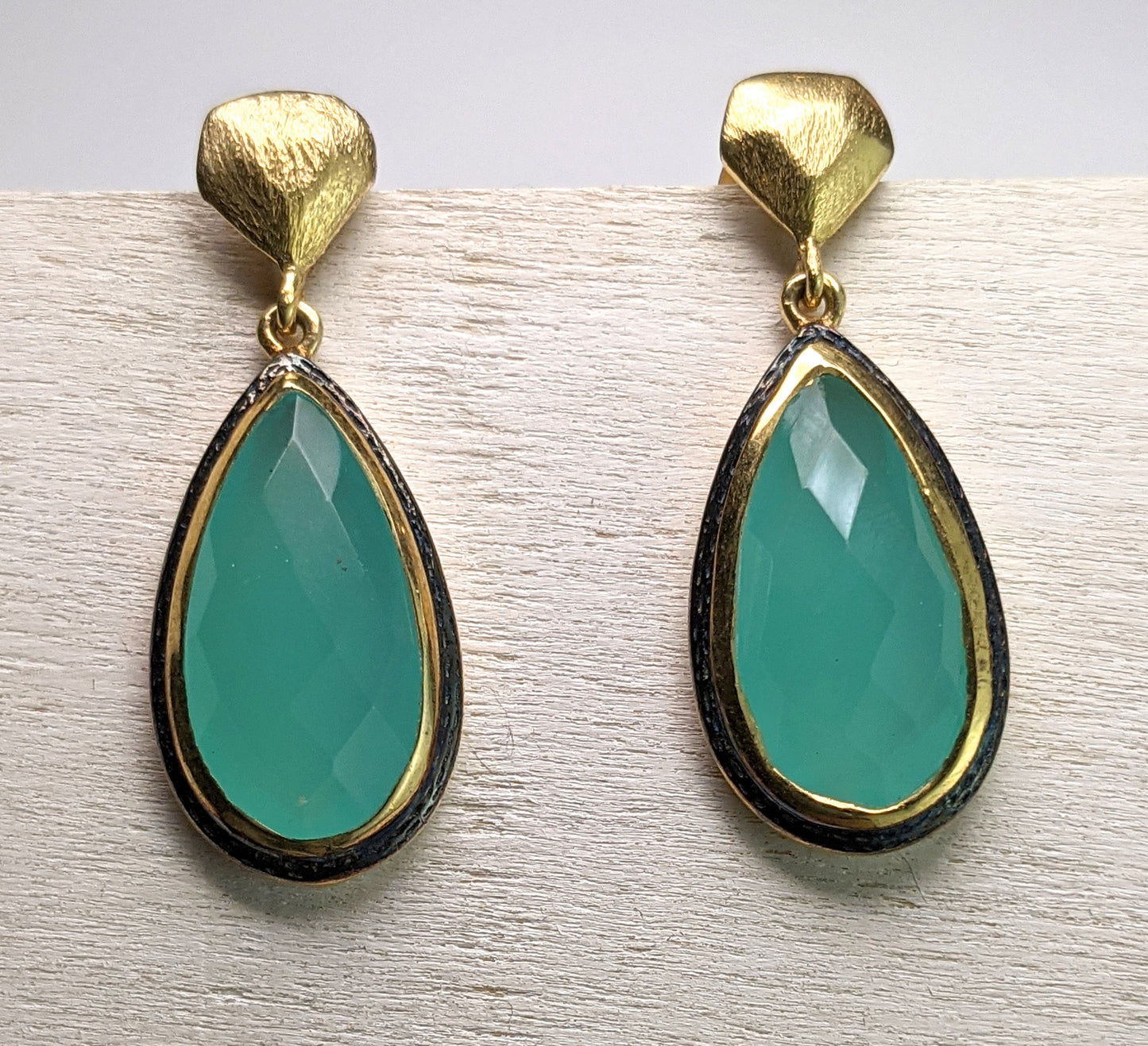 Helena Earring Aqua Chalcedony