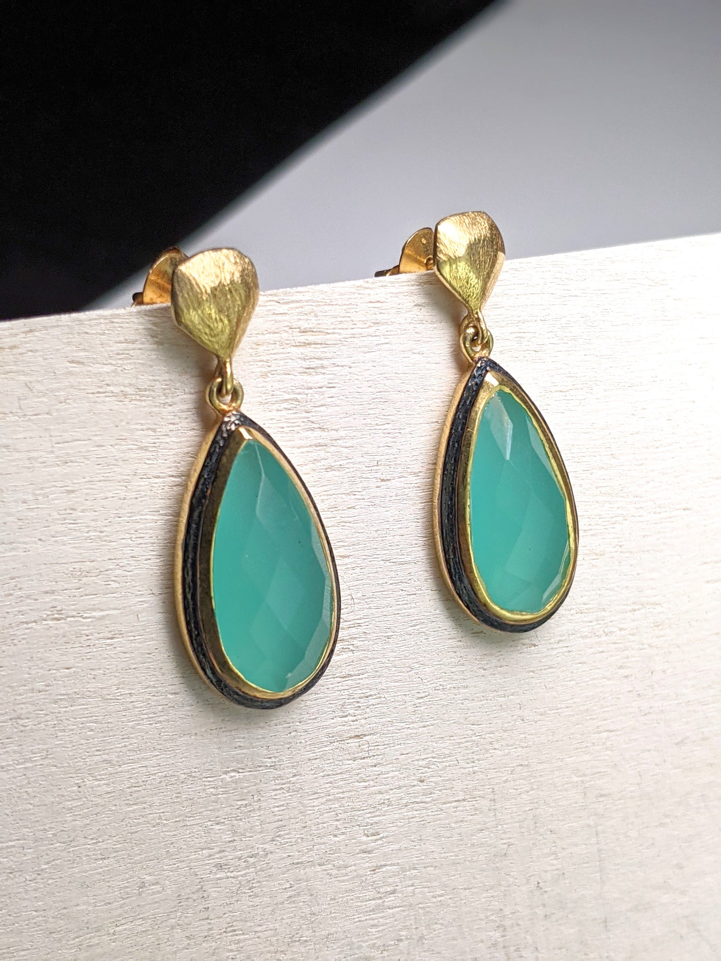 Helena Earring Aqua Chalcedony