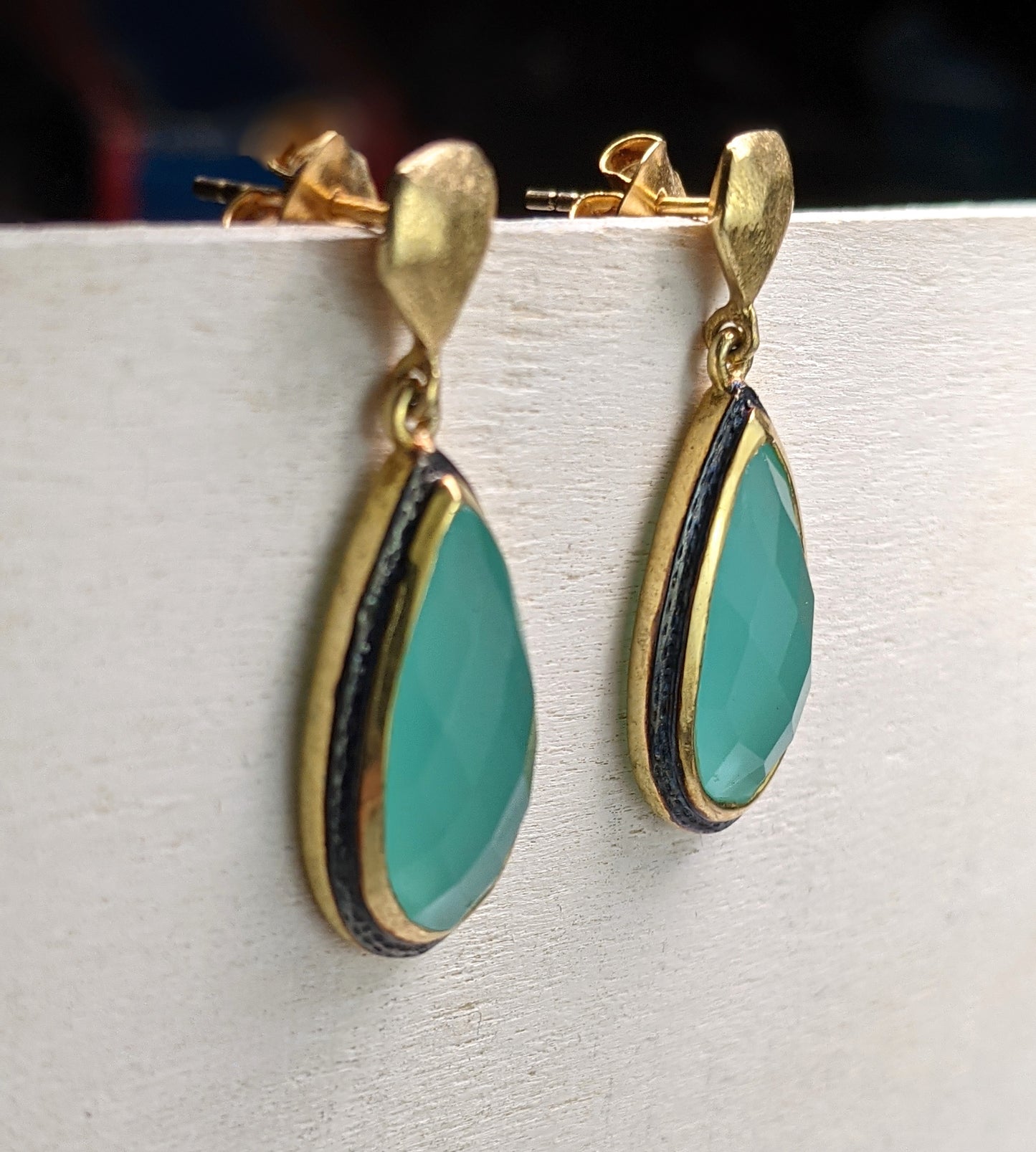 Helena Earring Aqua Chalcedony