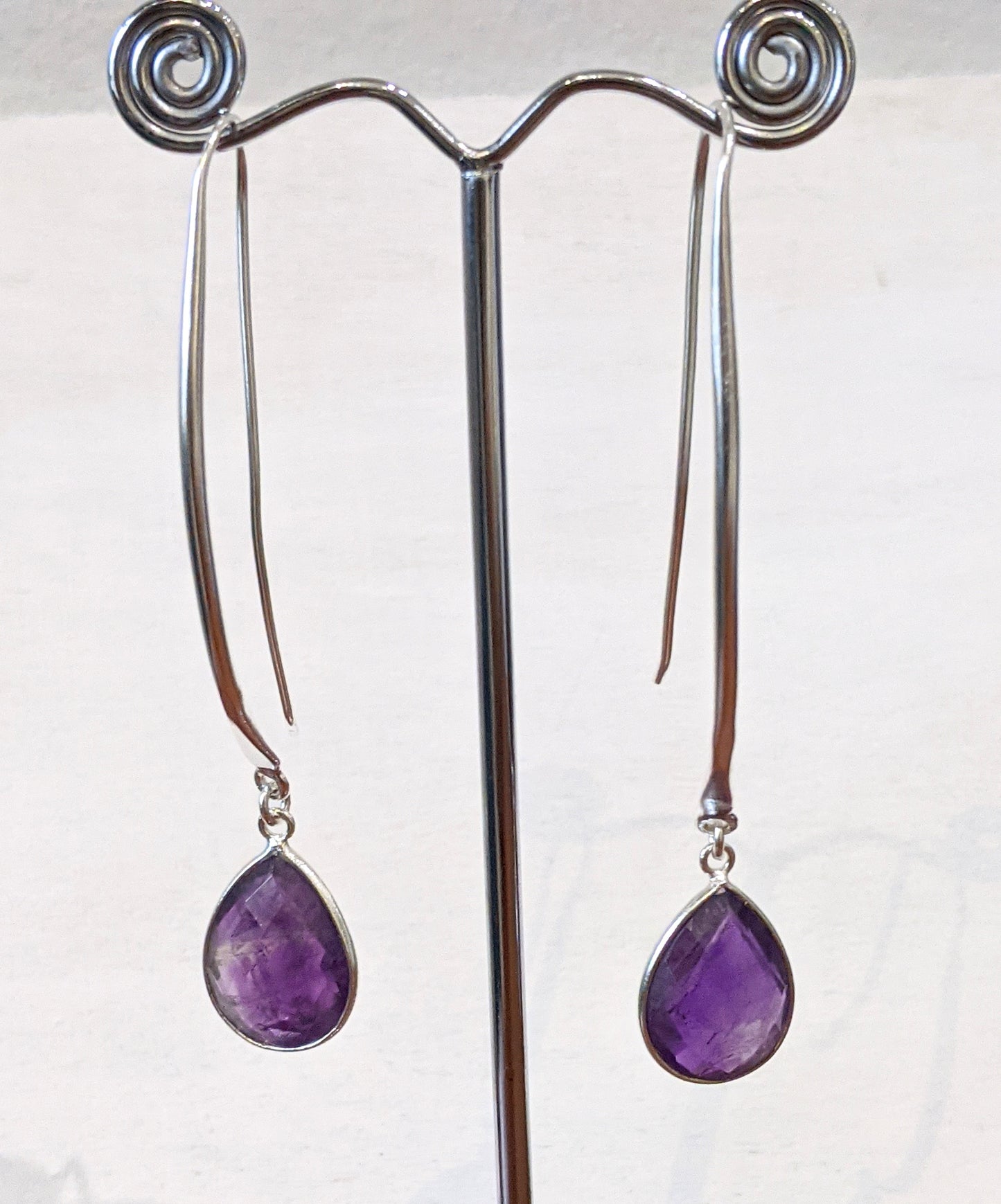 Bronte Drop Earrings - Amethyst