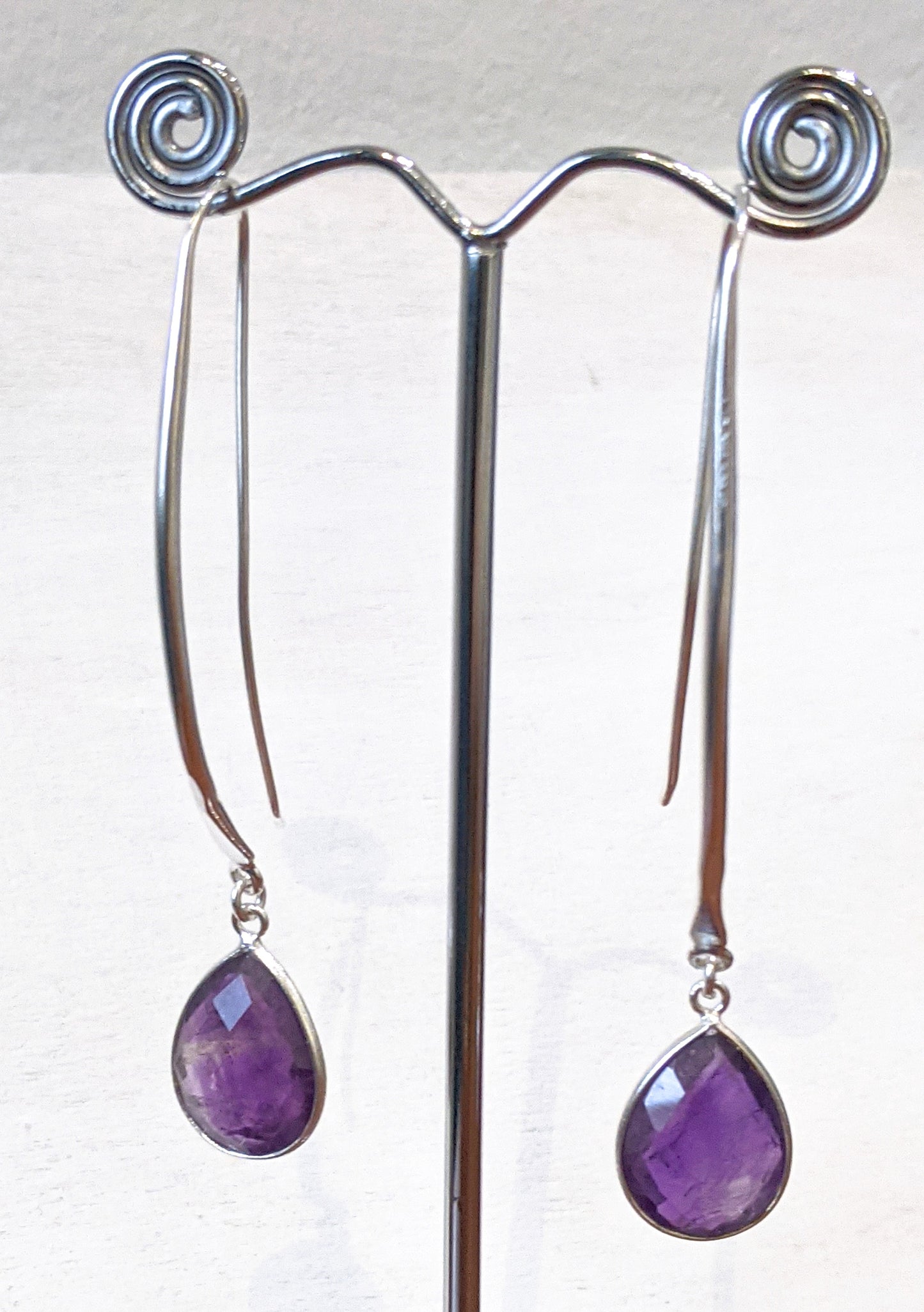 Bronte Drop Earrings - Amethyst