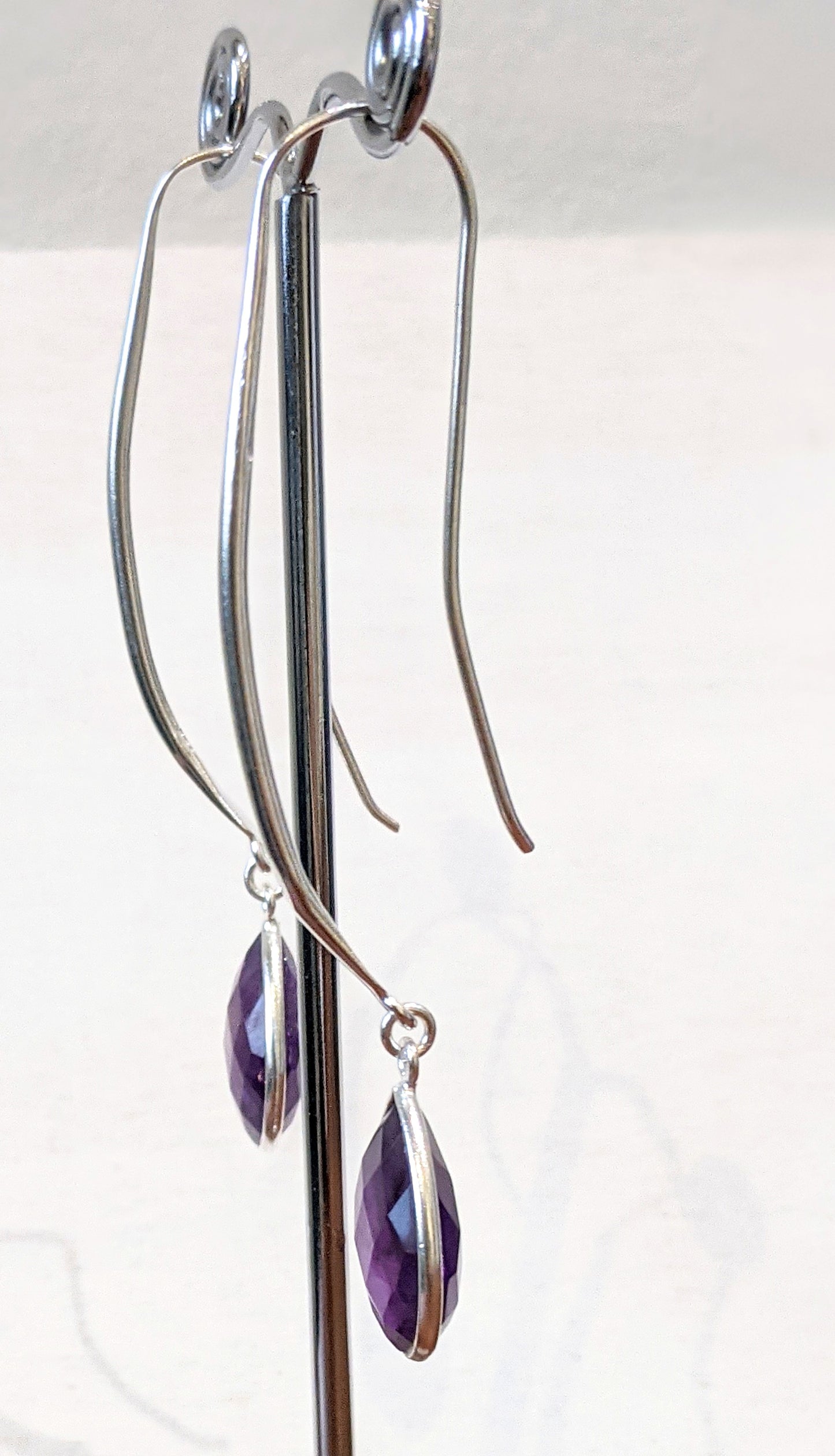 Bronte Drop Earrings - Amethyst