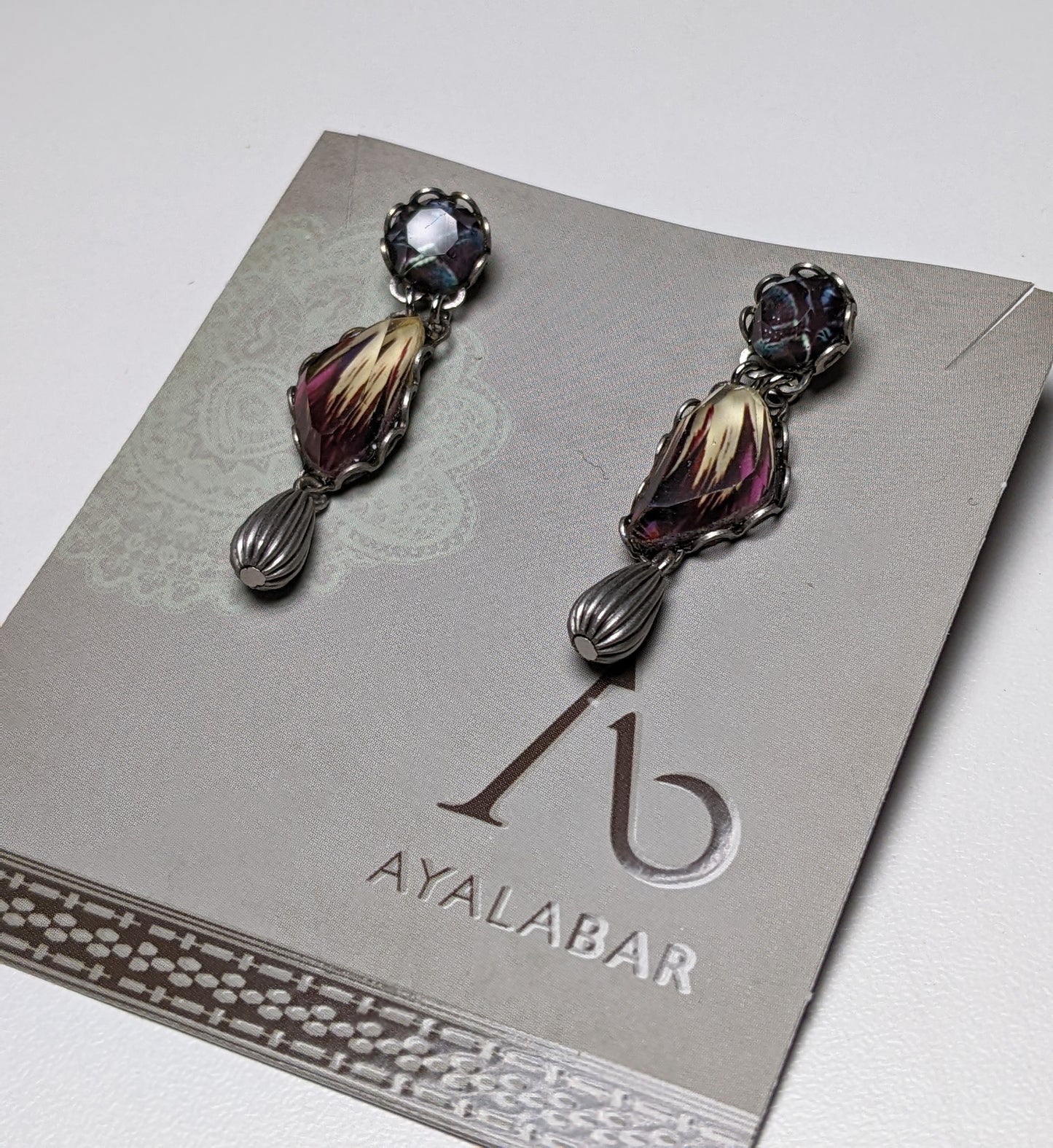 Plum Petal Stud Earrings
