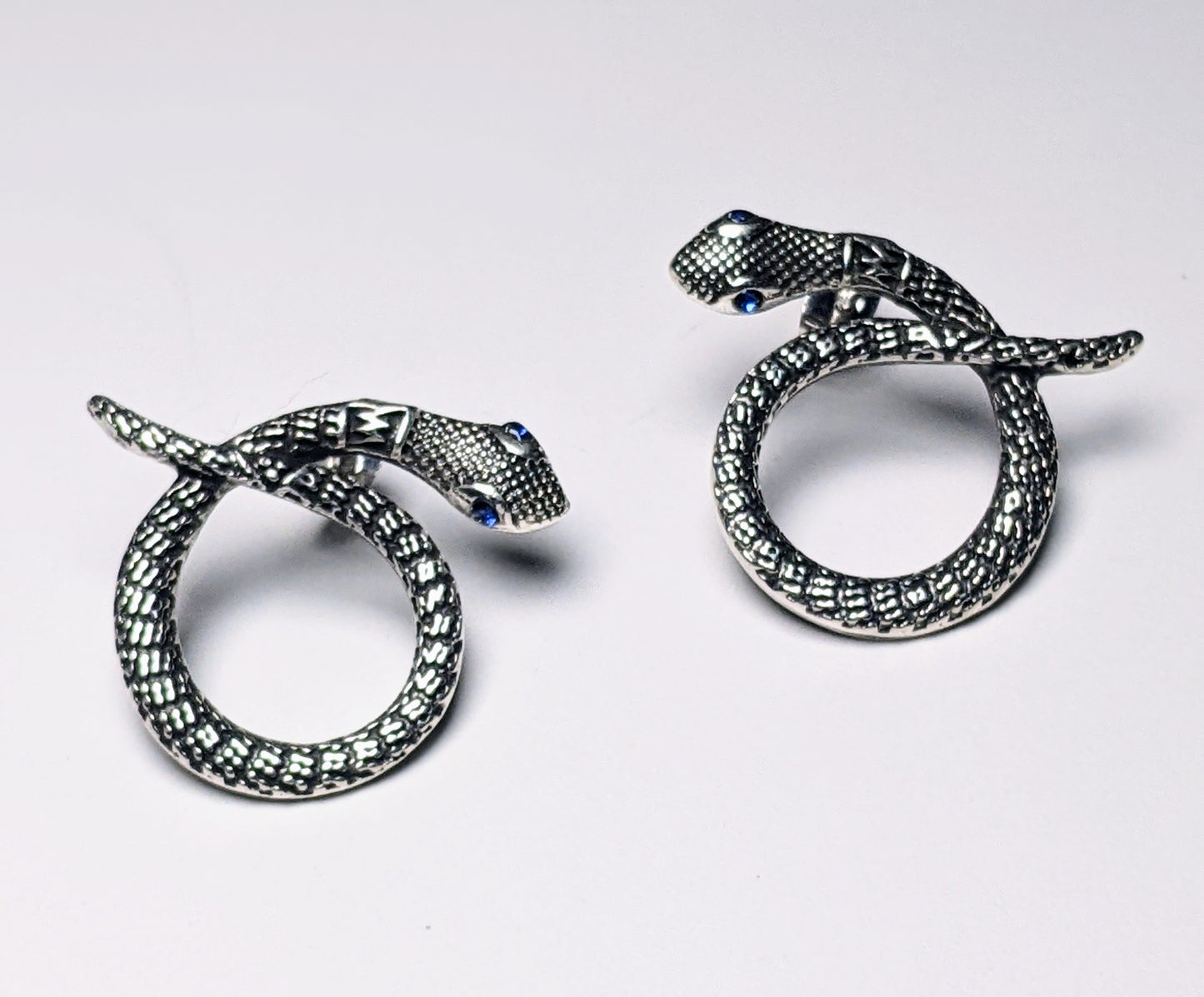 The Silver Snake Earrings